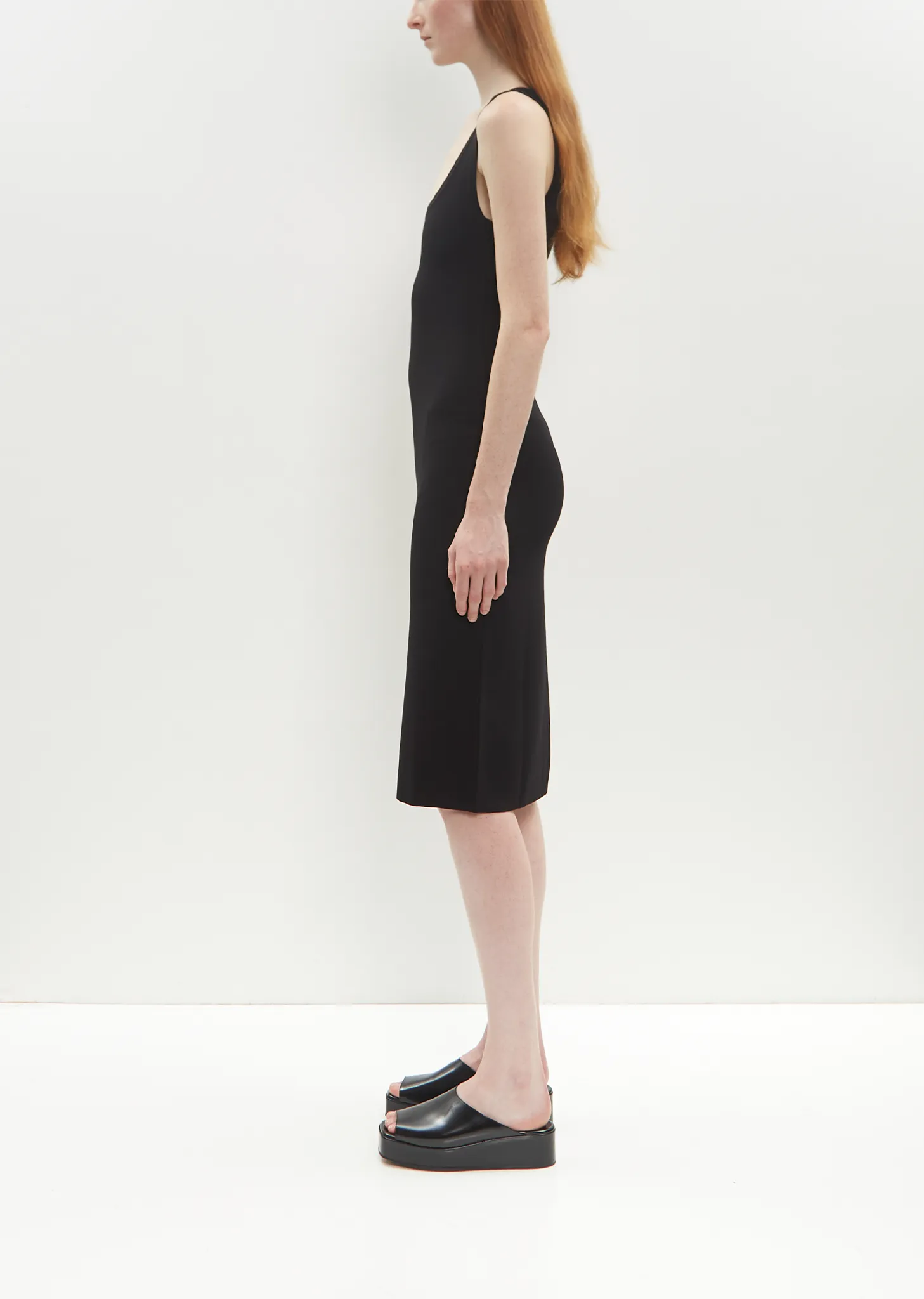 Compact Knit Short Tank Dress — Black sold by La Garconne product image thumbnail 2
