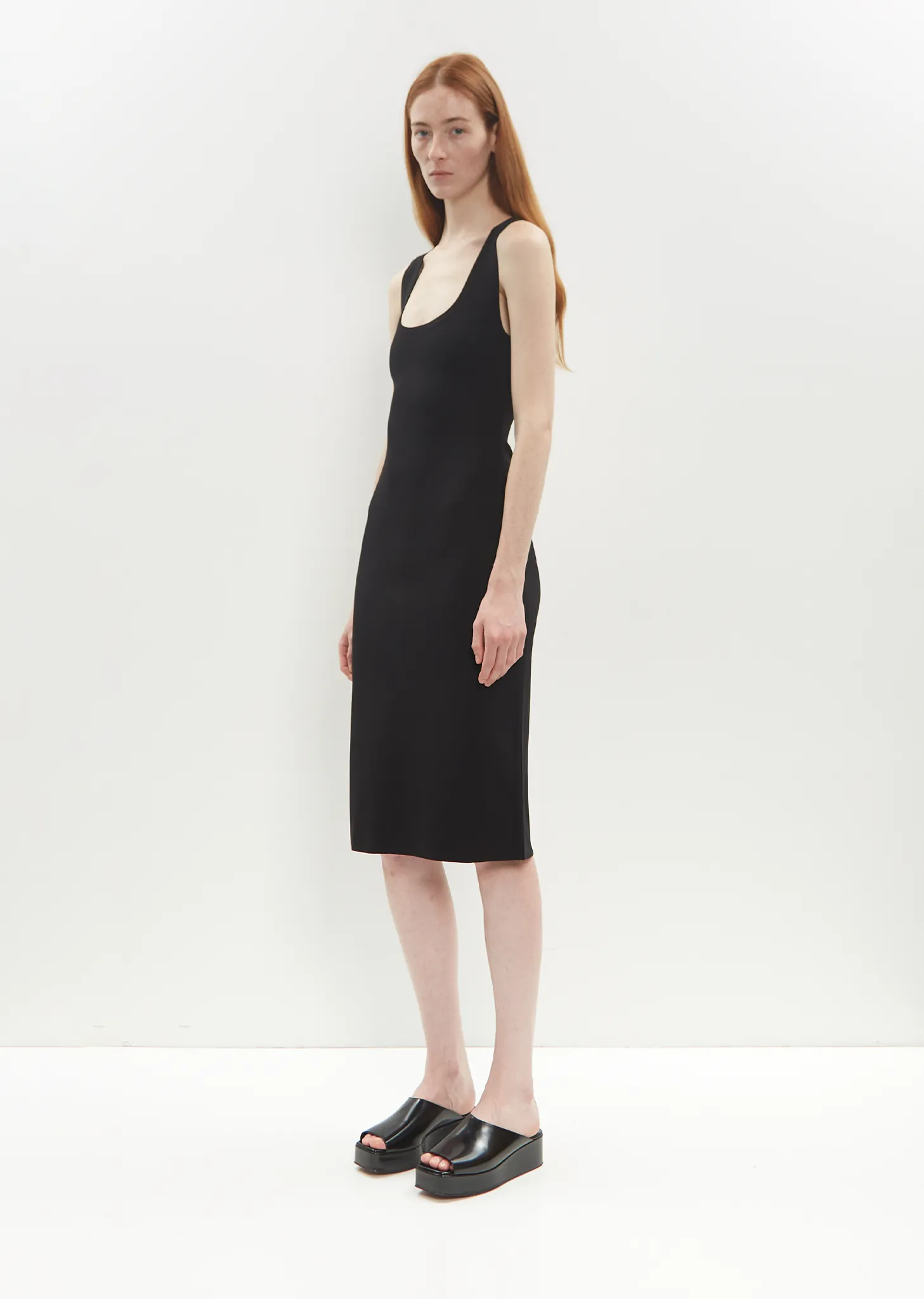 Compact Knit Short Tank Dress — Black sold by La Garconne product image thumbnail 4