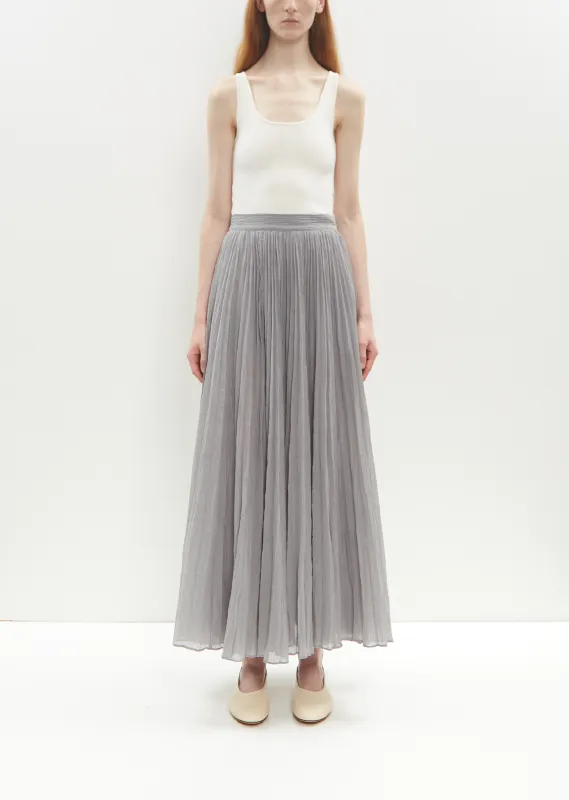 Organic Cotton Crinkled Plissé Skirt sold by La Garconne