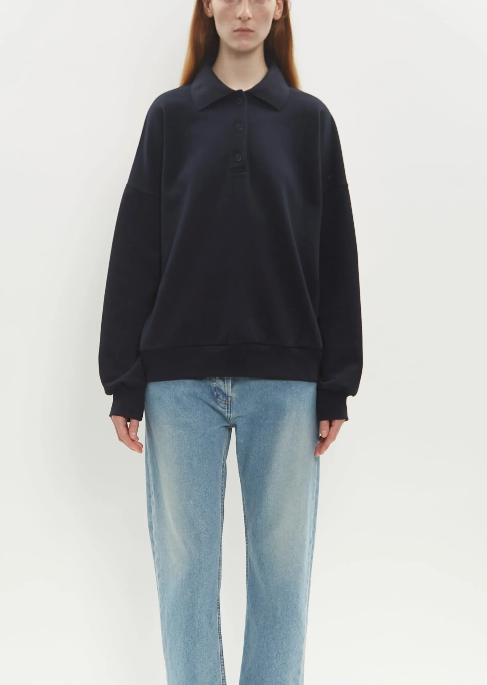 Corzas Cotton Top — Dark Navy sold by La Garconne