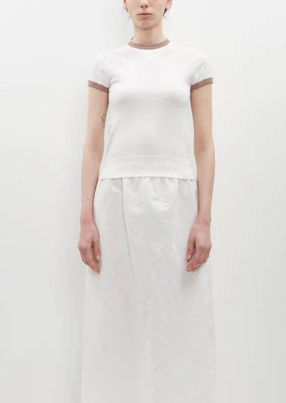 n°339 Chloe Top — White/Mauve sold by La Garconne
