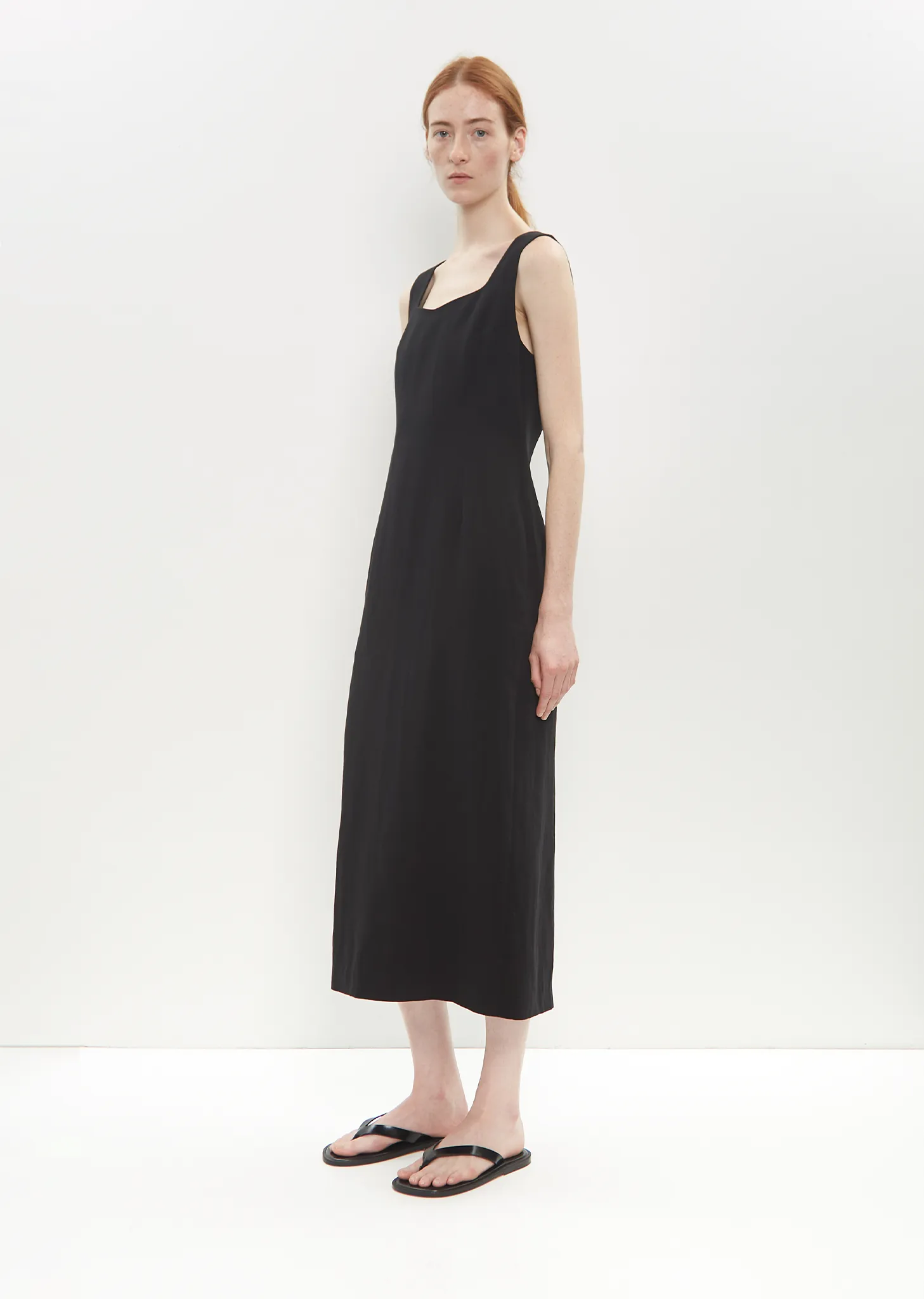 Cotton Linen Gabardine Dress — Black sold by La Garconne product image thumbnail 4