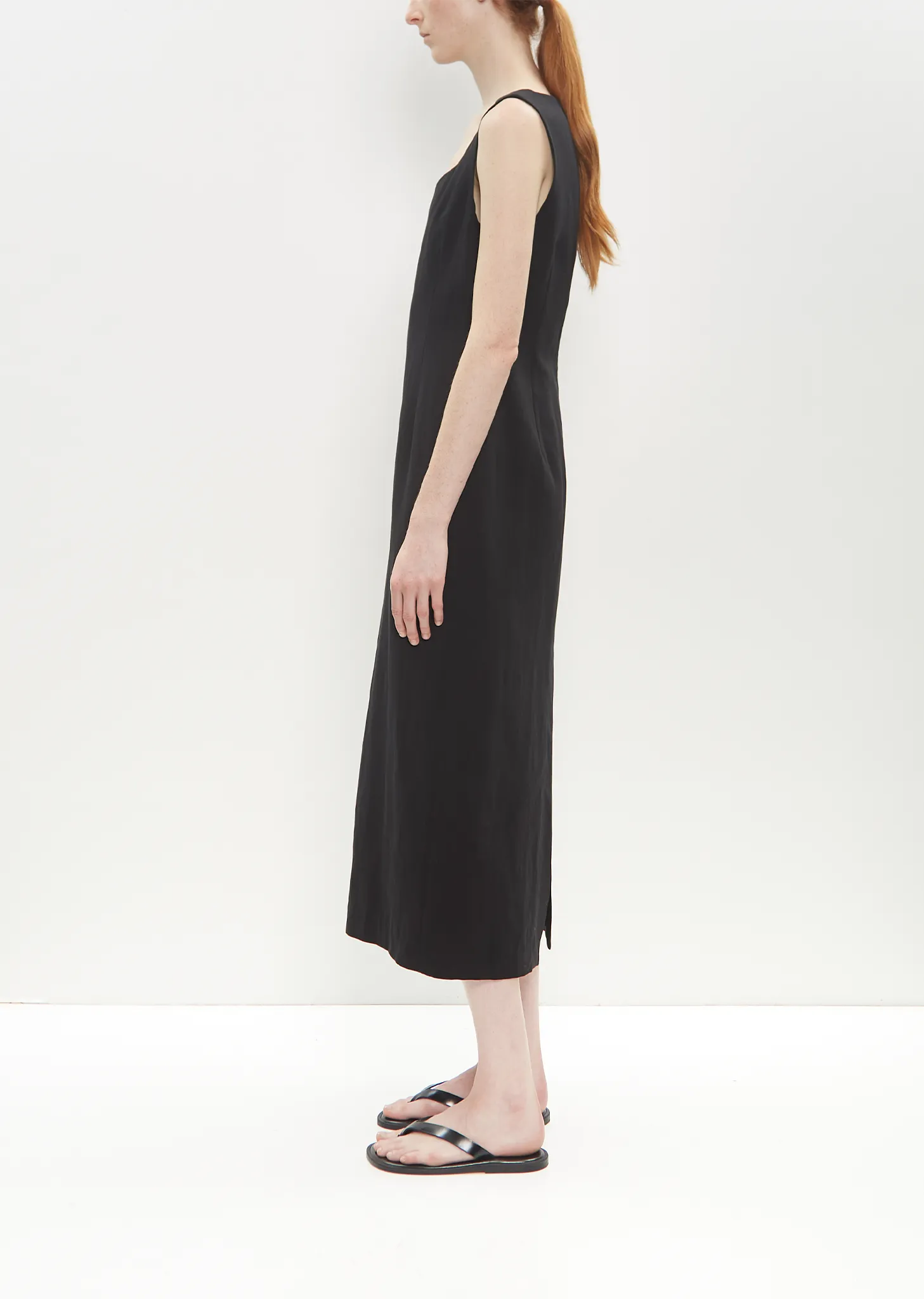Cotton Linen Gabardine Dress — Black sold by La Garconne product image thumbnail 2