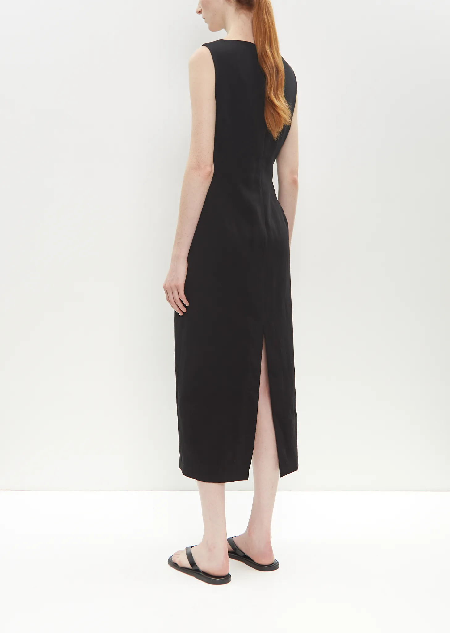 Cotton Linen Gabardine Dress — Black sold by La Garconne product image thumbnail 3