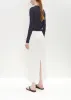 Cotton Jersey Skirt — White sold by La Garconne