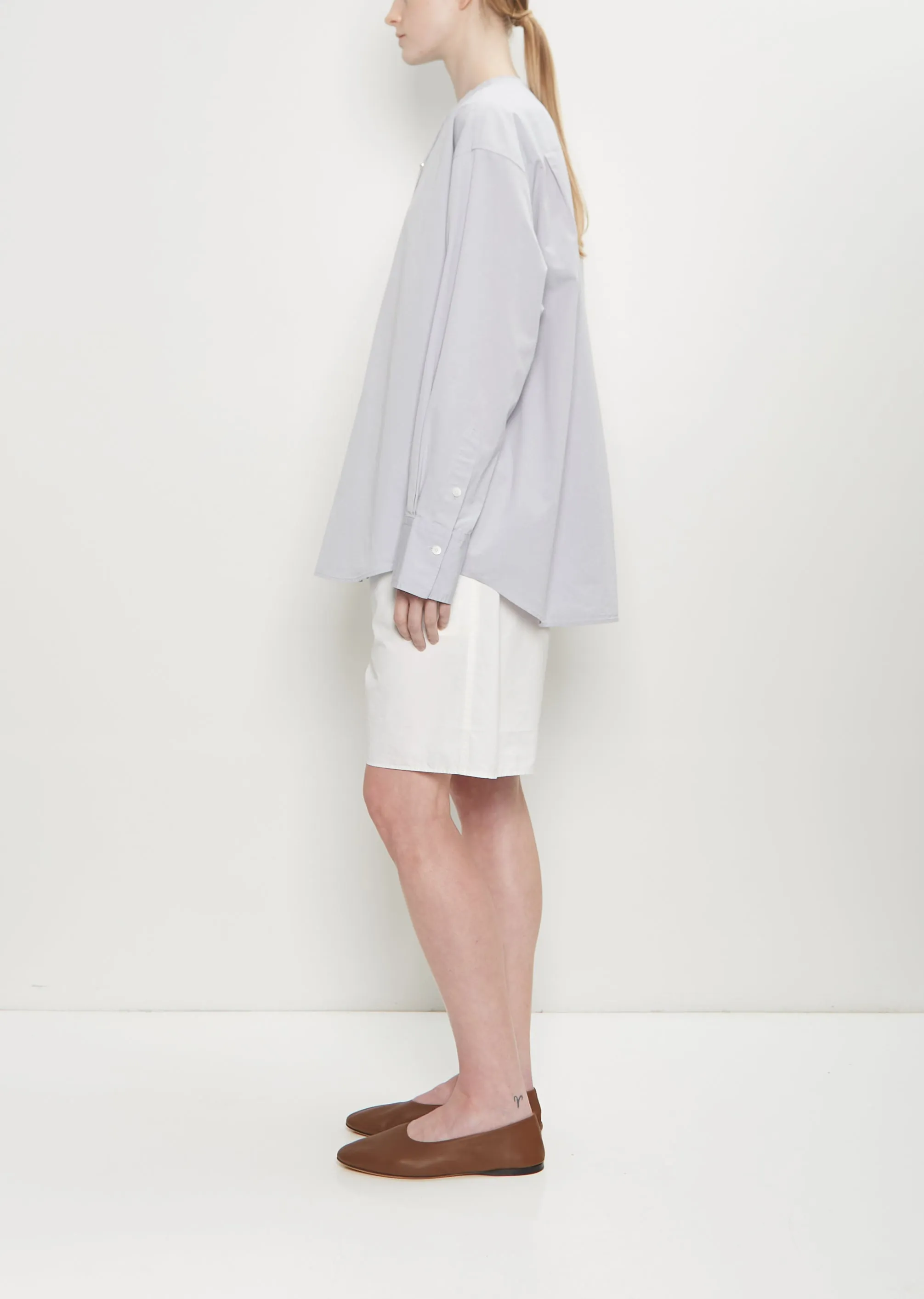 Collarless Button Up Shirt sold by La Garconne product image thumbnail 2