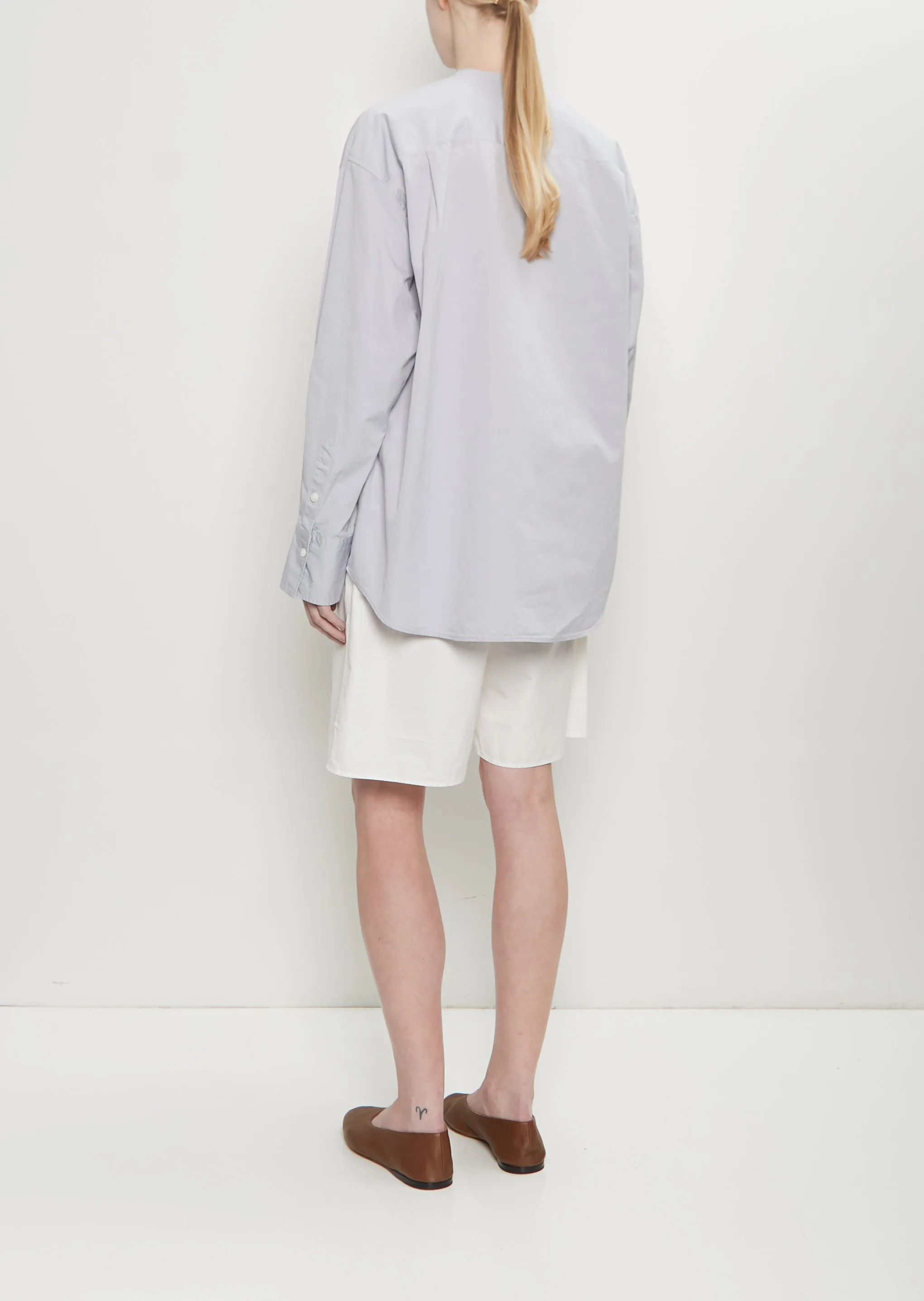 Collarless Button Up Shirt sold by La Garconne product image thumbnail 3