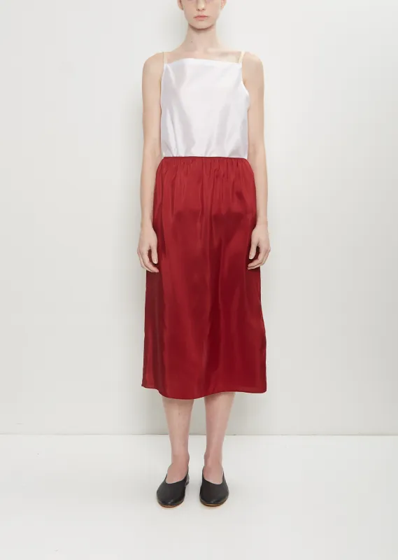 Silk Pull On Skirt sold by La Garconne