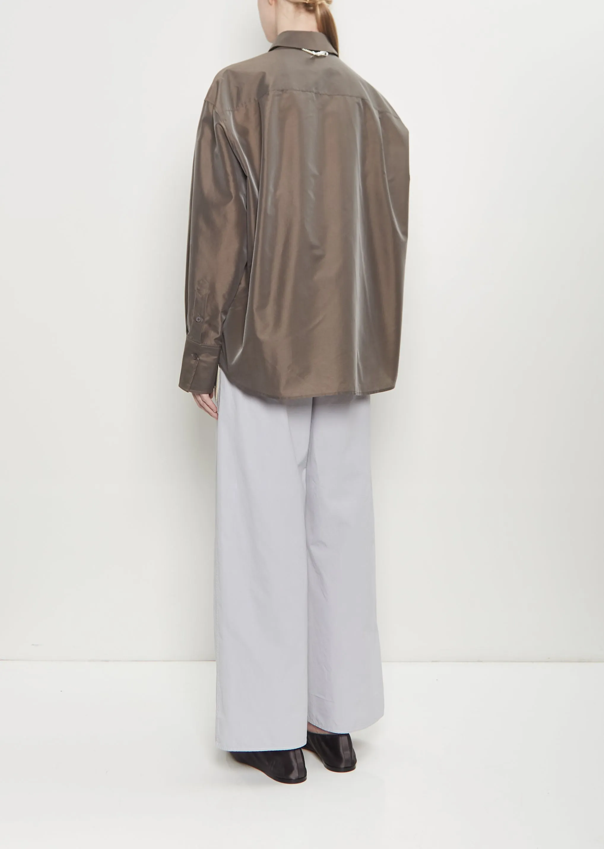 Silk Blend Taffeta Button Up Shirt sold by La Garconne product image thumbnail 3