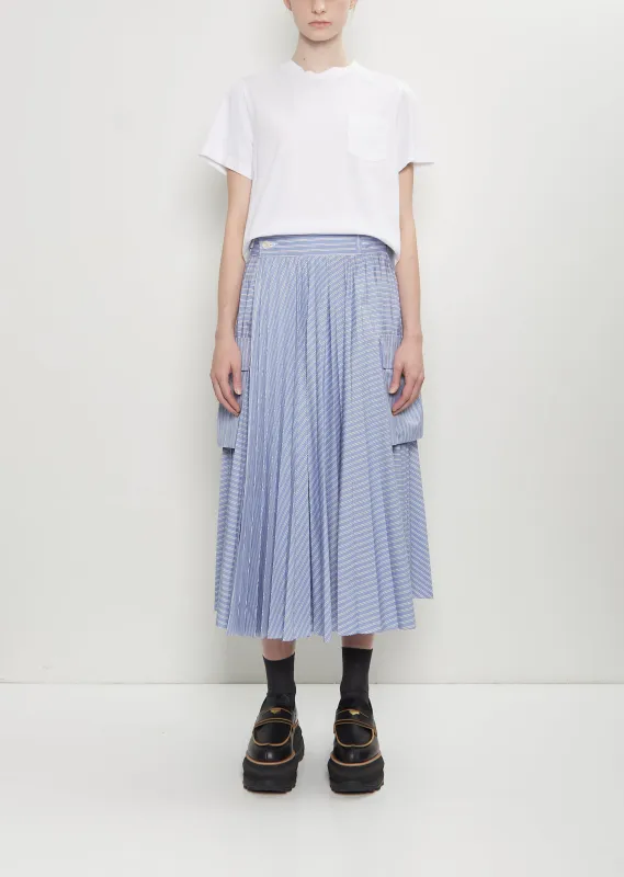 Cotton Poplin Pleated Skirt sold by La Garconne