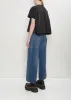 Nylon Twill x Cotton Jersey T-Shirt — Black sold by La Garconne