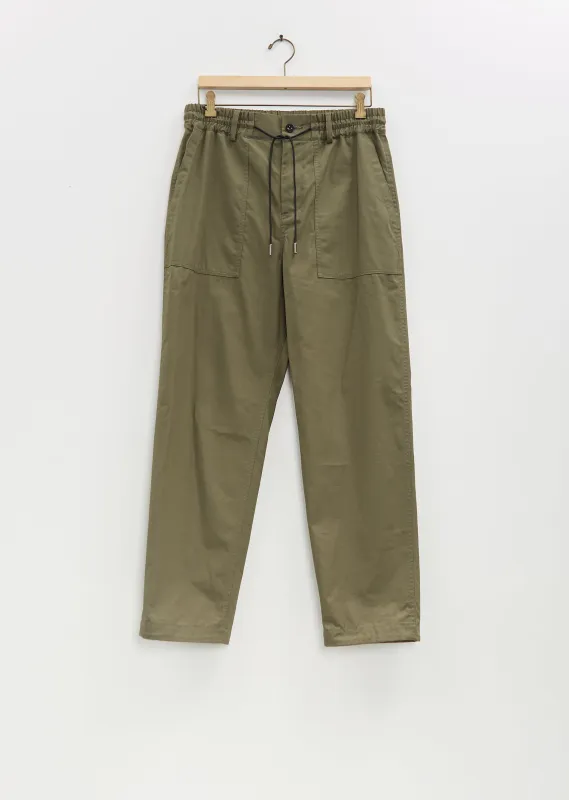 Cotton Nylon Oxford Pants — Khaki sold by La Garconne
