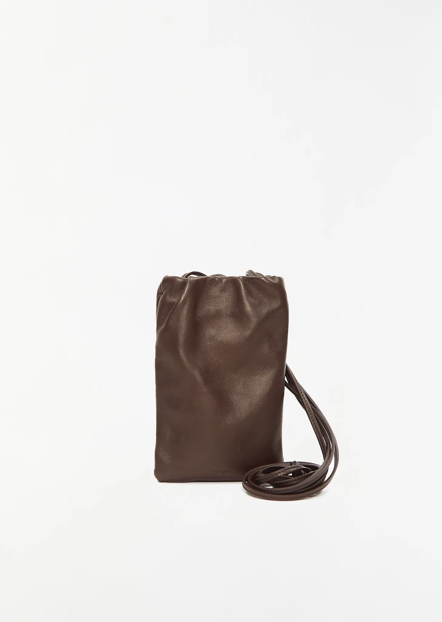 Bourse Leather Phone Case — Brown sold by La Garconne