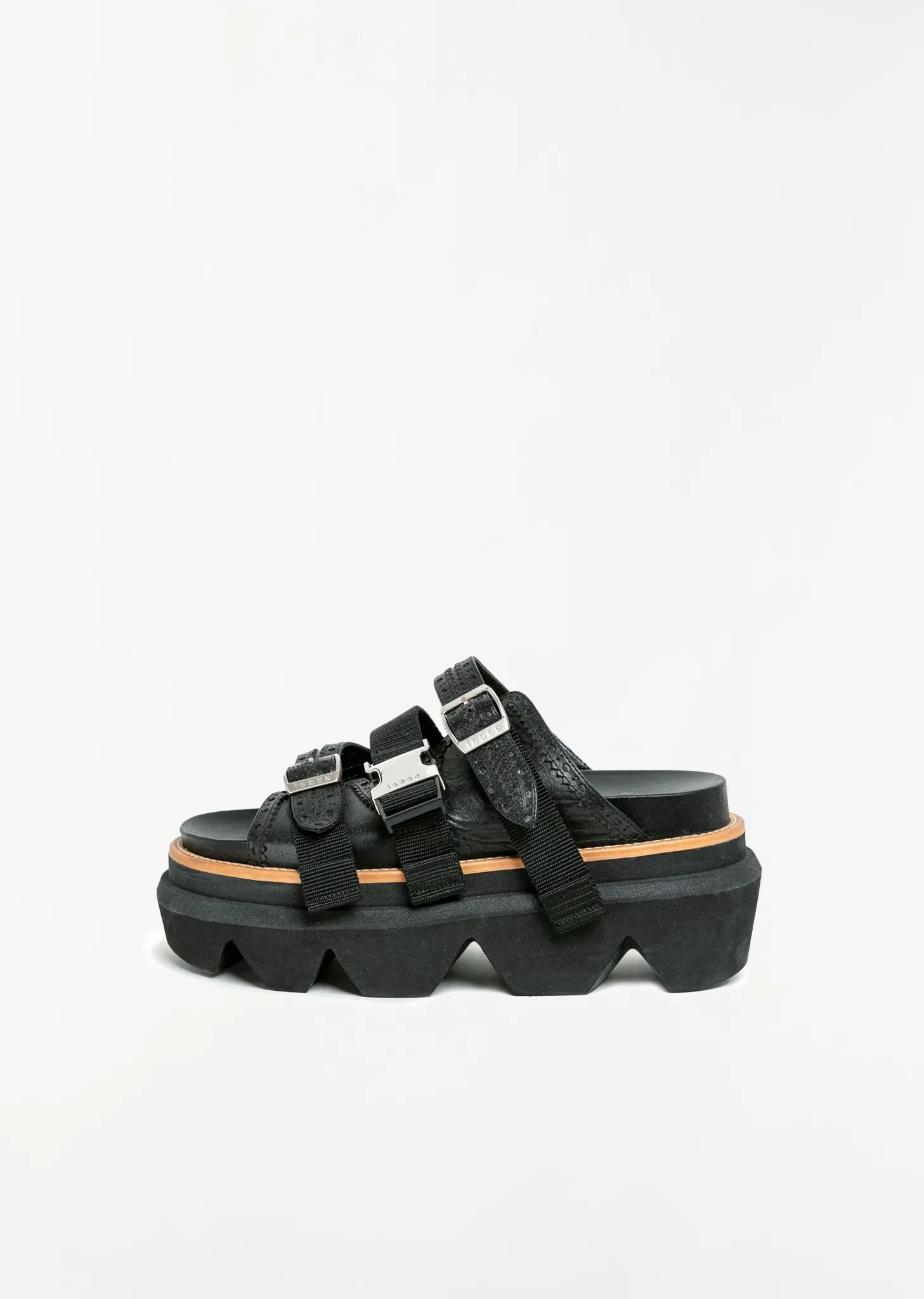 Wingtip Leather Sandals sold by La Garconne