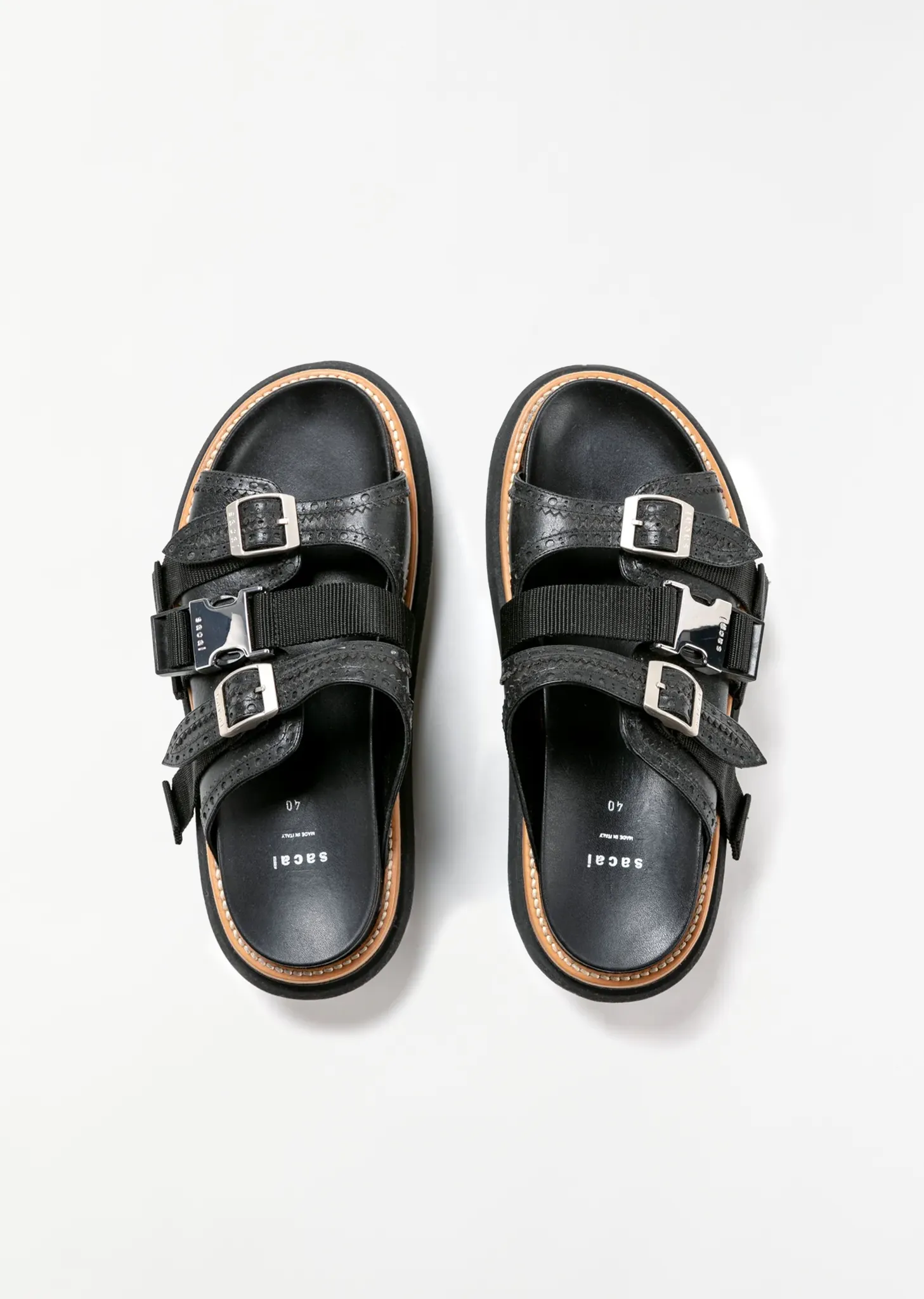 Wingtip Leather Sandals sold by La Garconne product image thumbnail 3