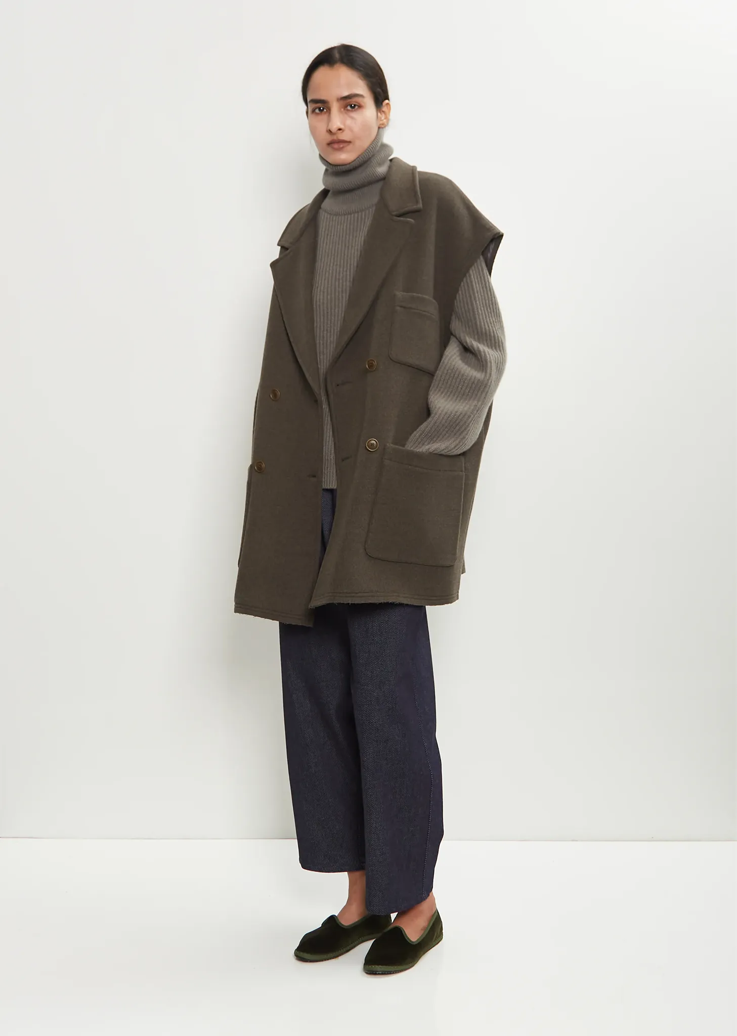 Felted Wool Pockets Gilet sold by La Garconne product image thumbnail 4