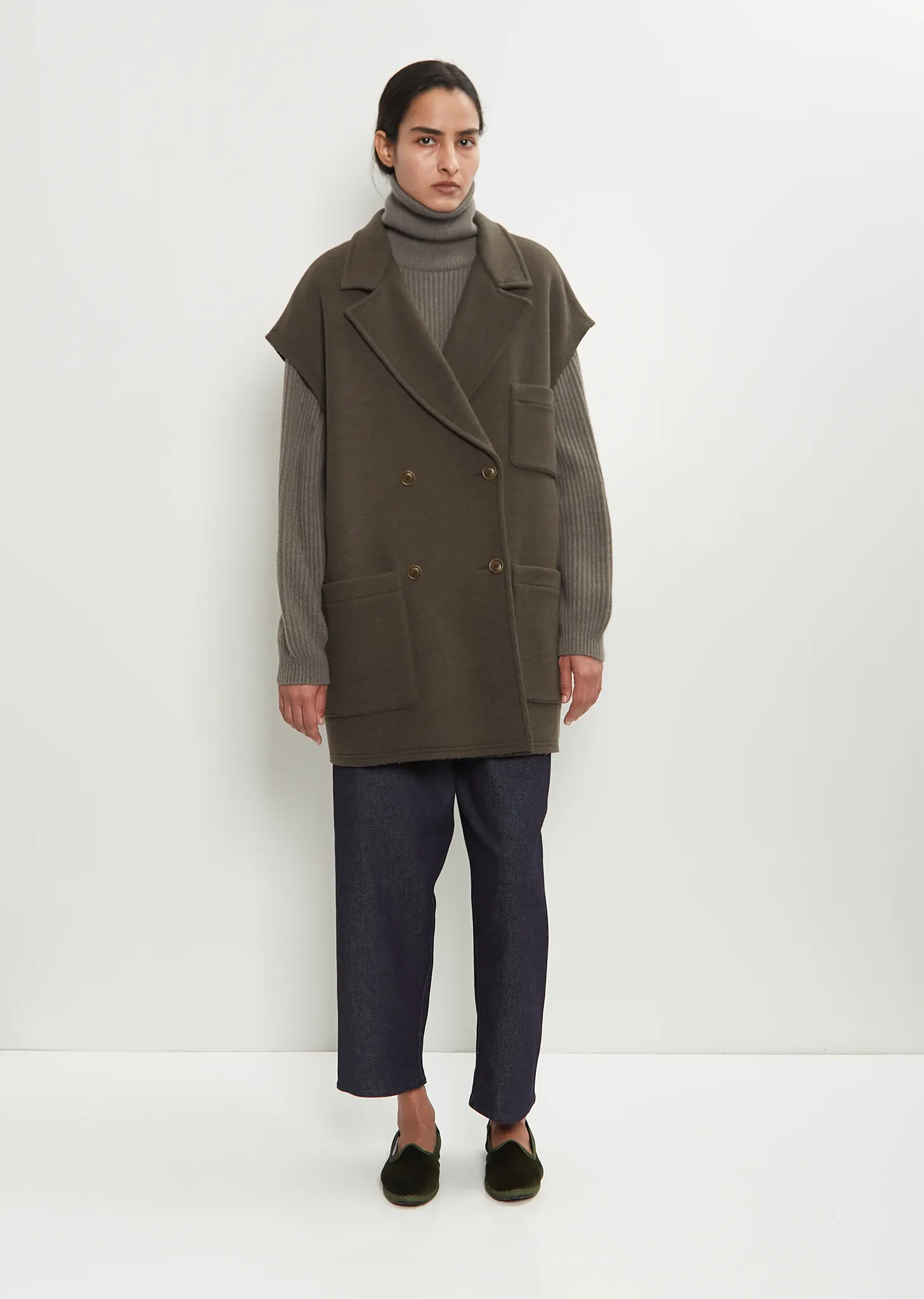 Felted Wool Pockets Gilet sold by La Garconne product image thumbnail 5