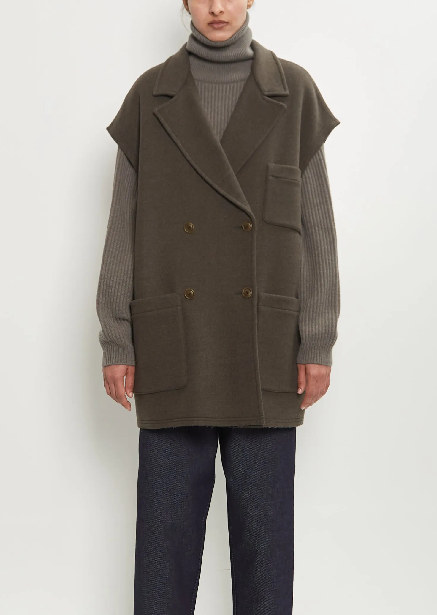 Felted Wool Pockets Gilet sold by La Garconne