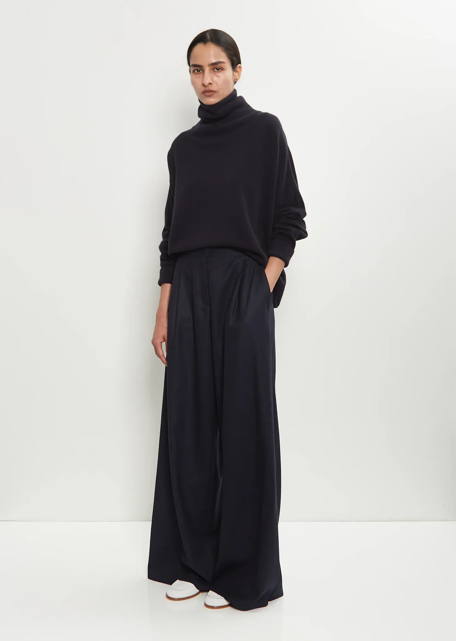 Wool Flannel Full Pants — Midnight sold by La Garconne product image thumbnail 4