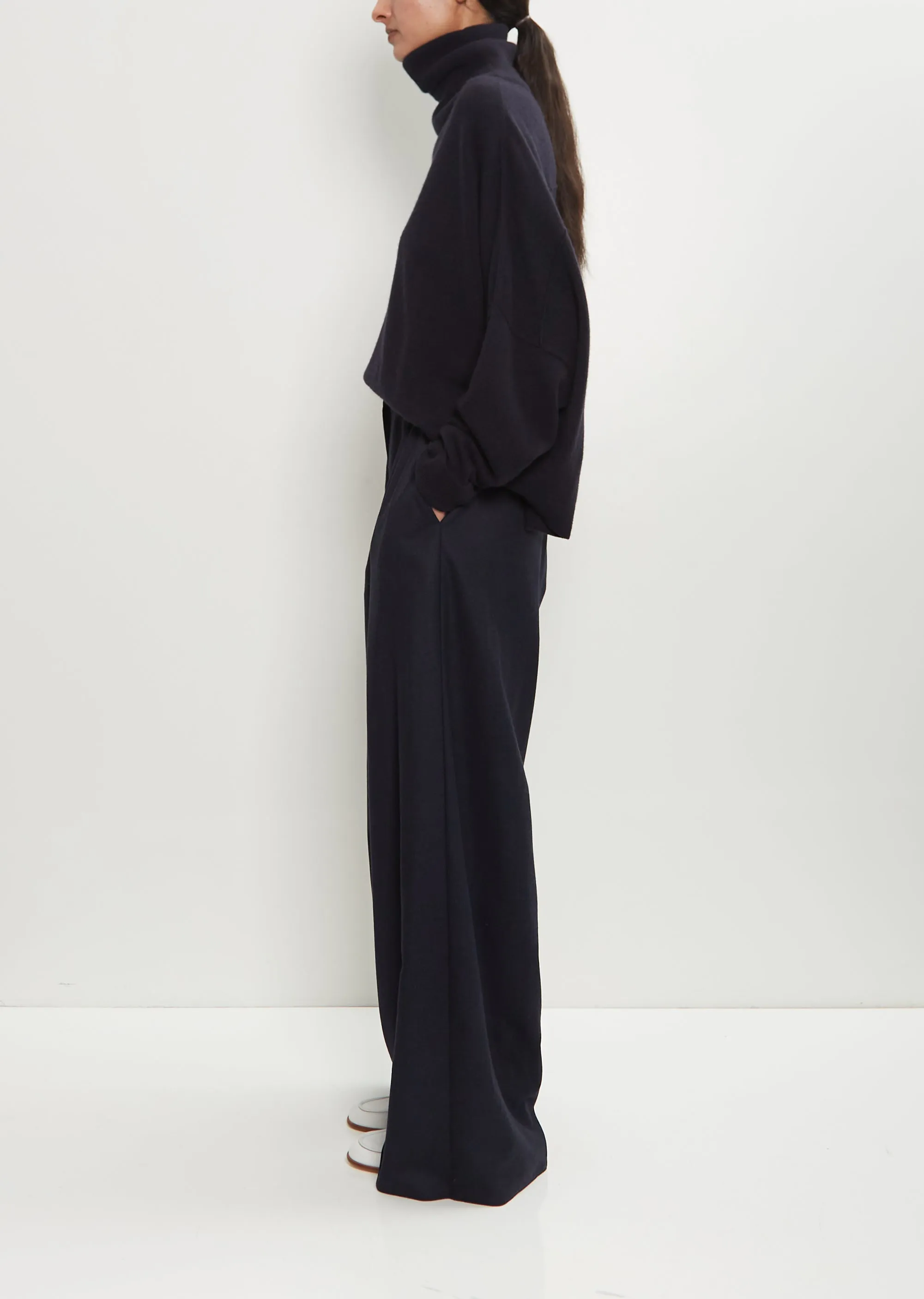 Wool Flannel Full Pants — Midnight sold by La Garconne product image thumbnail 2