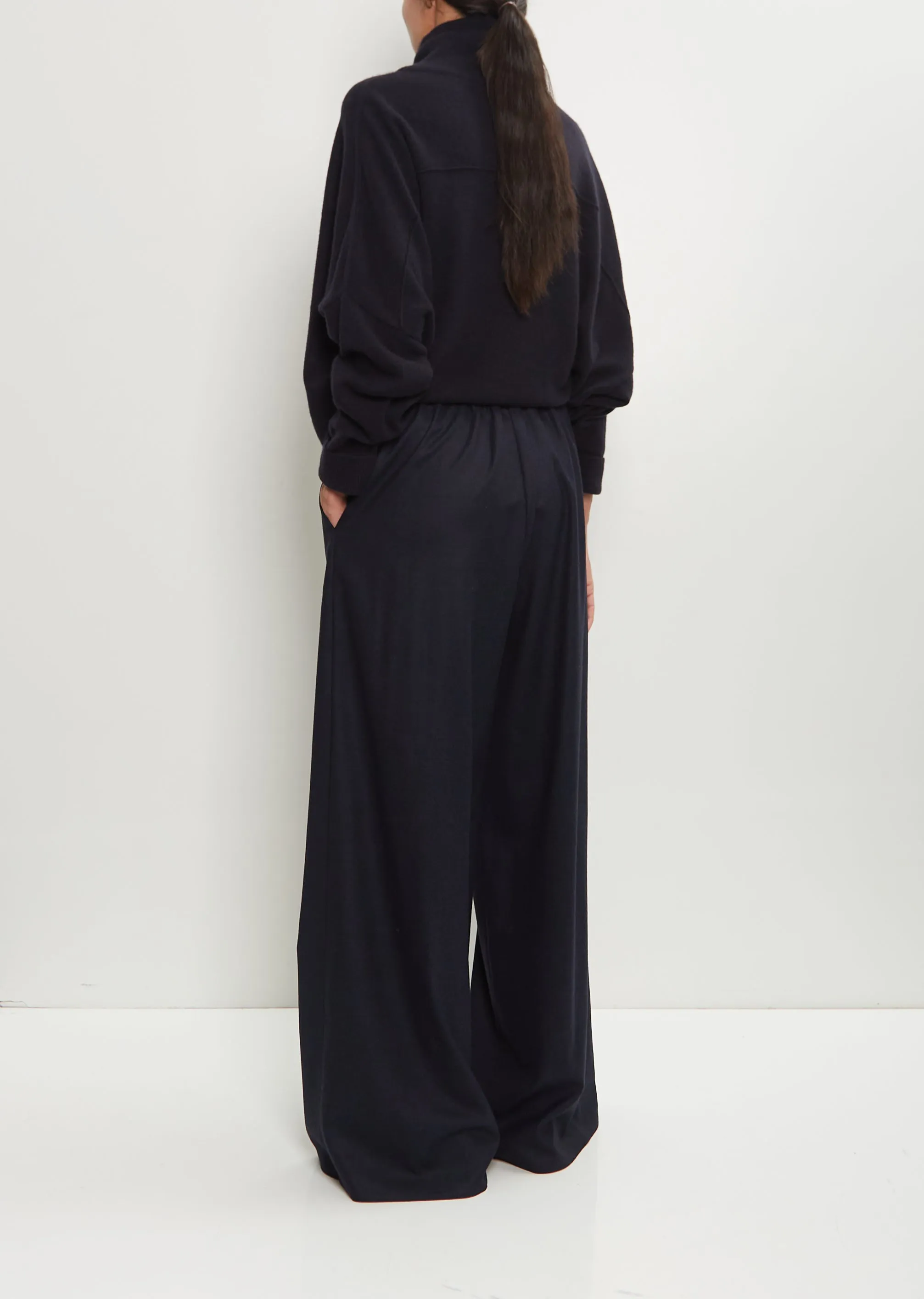 Wool Flannel Full Pants — Midnight sold by La Garconne product image thumbnail 3