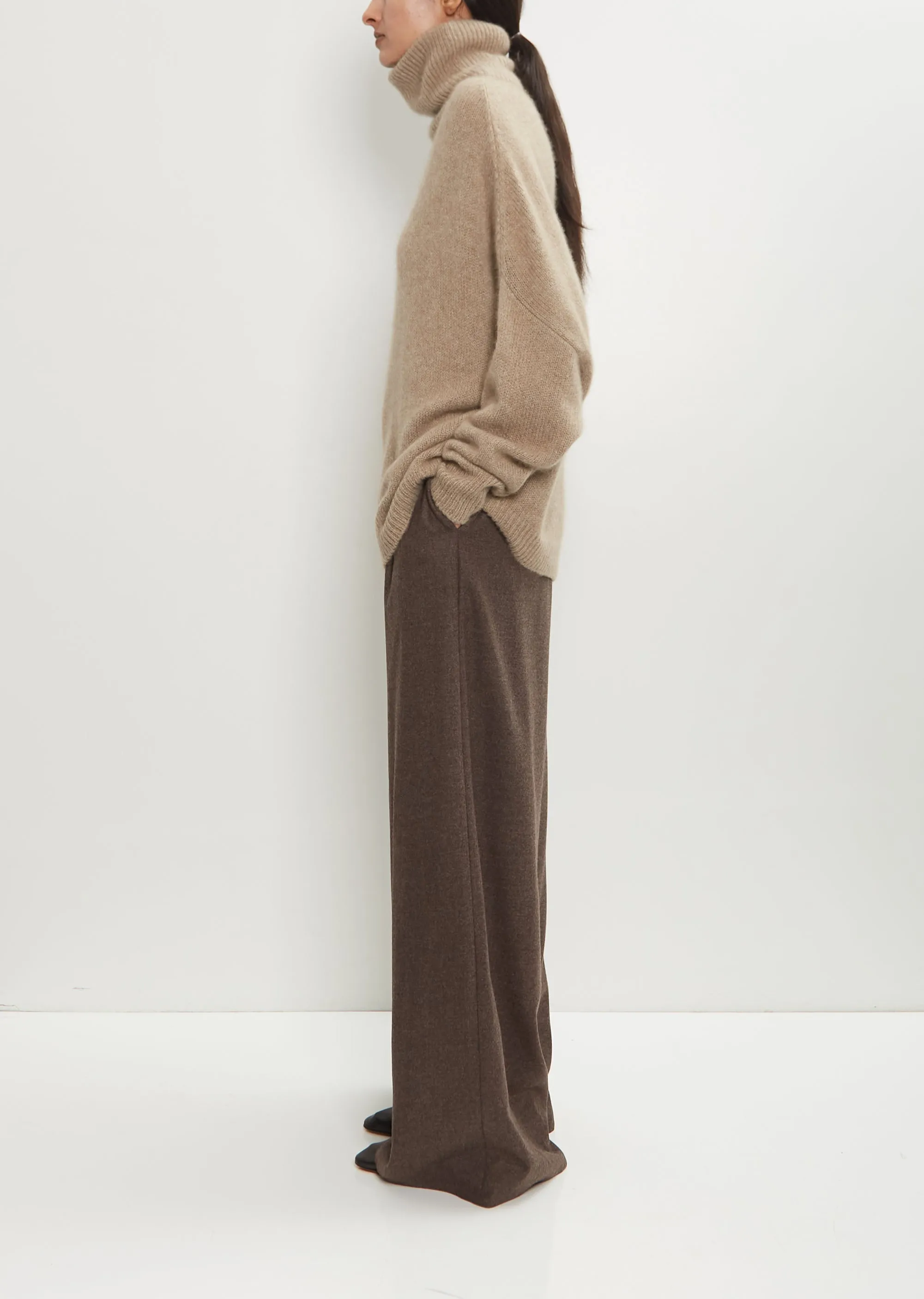 Cashmere Silk T-Neck Kimono Sleeve Sweater sold by La Garconne product image thumbnail 2