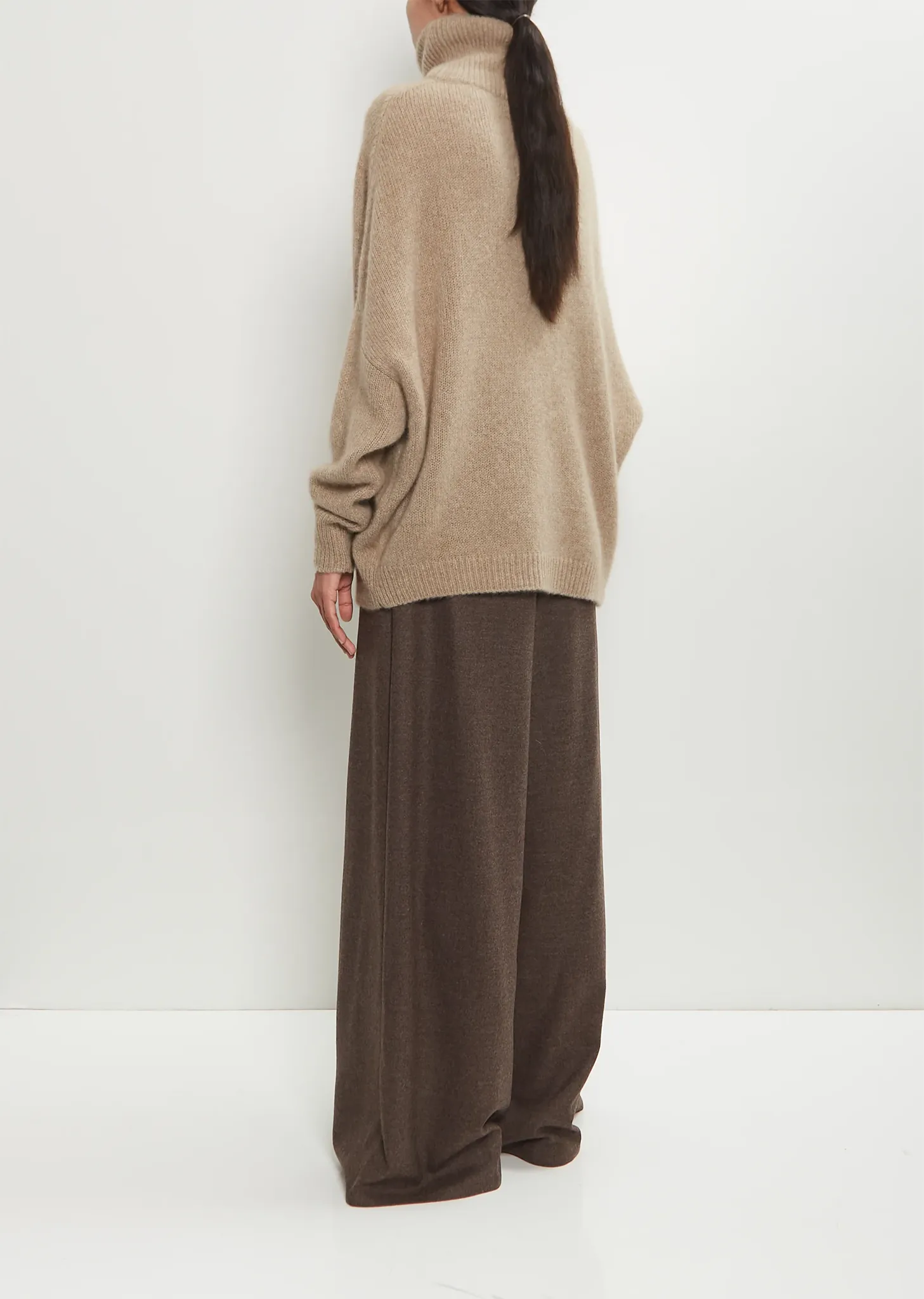 Cashmere Silk T-Neck Kimono Sleeve Sweater sold by La Garconne product image thumbnail 3