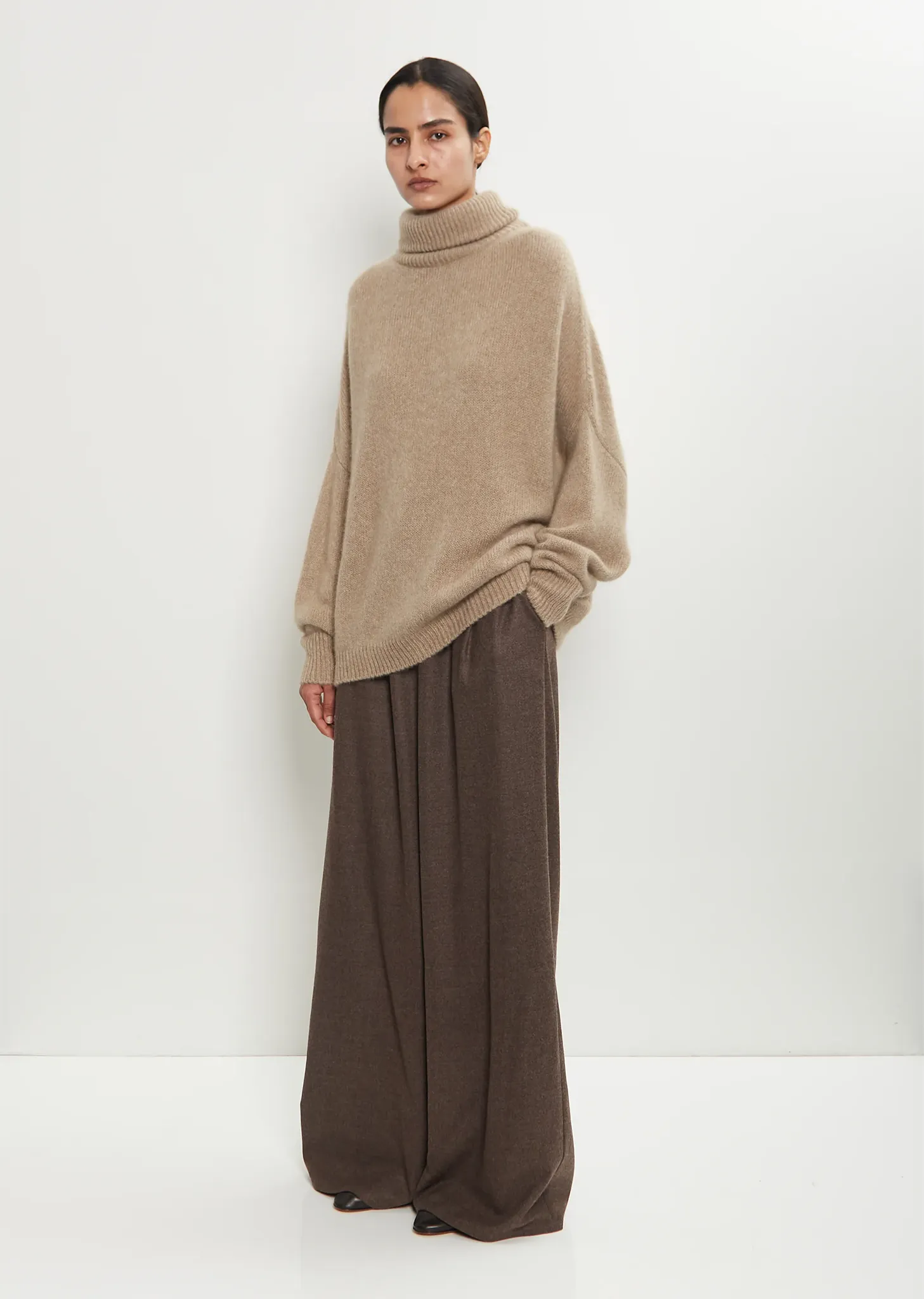 Cashmere Silk T-Neck Kimono Sleeve Sweater sold by La Garconne product image thumbnail 4