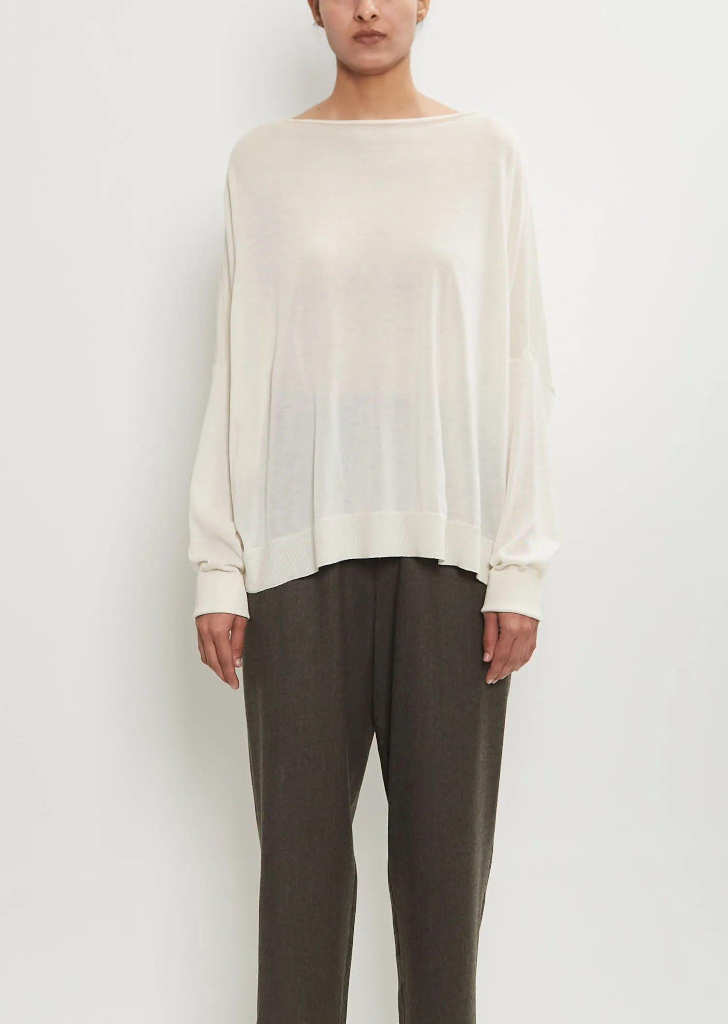 Cashmere Boat Neck Sweater sold by La Garconne