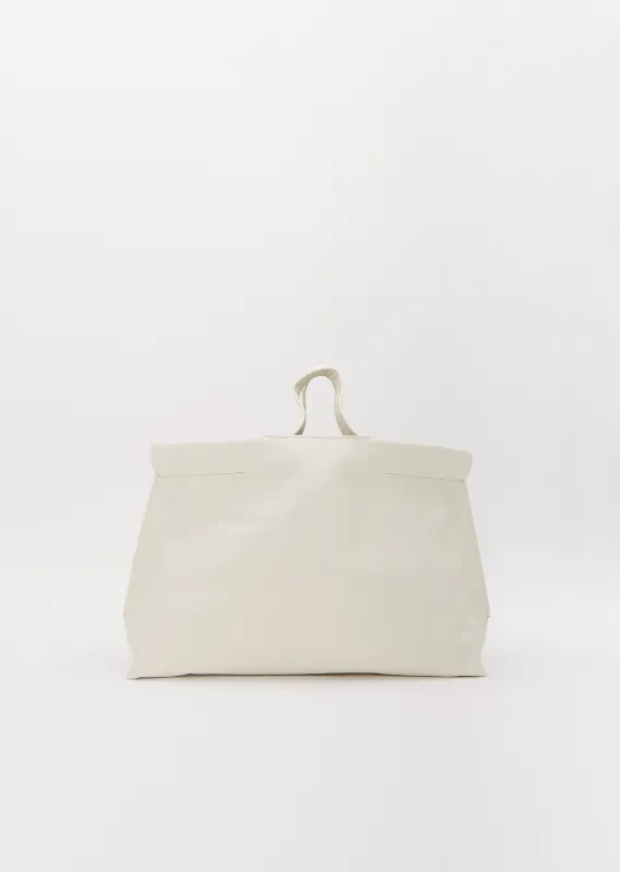 Matte Shopper Bag, Midi — Chalk sold by La Garconne