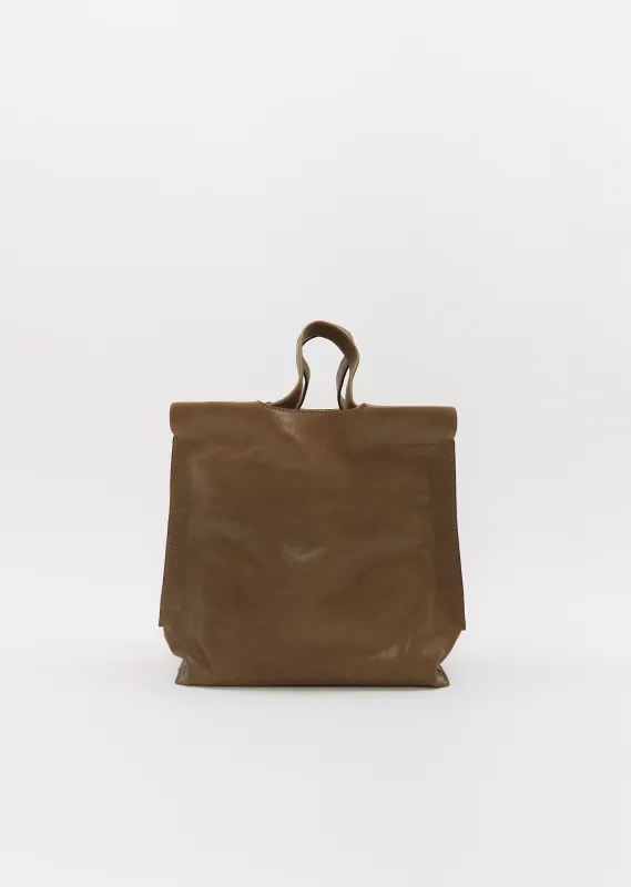Matte Shopper Bag, Small — Khaki sold by La Garconne