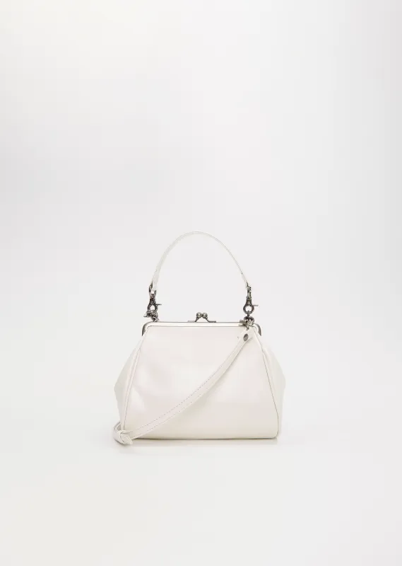 Leather Metal Clasp Shoulder Bag sold by La Garconne