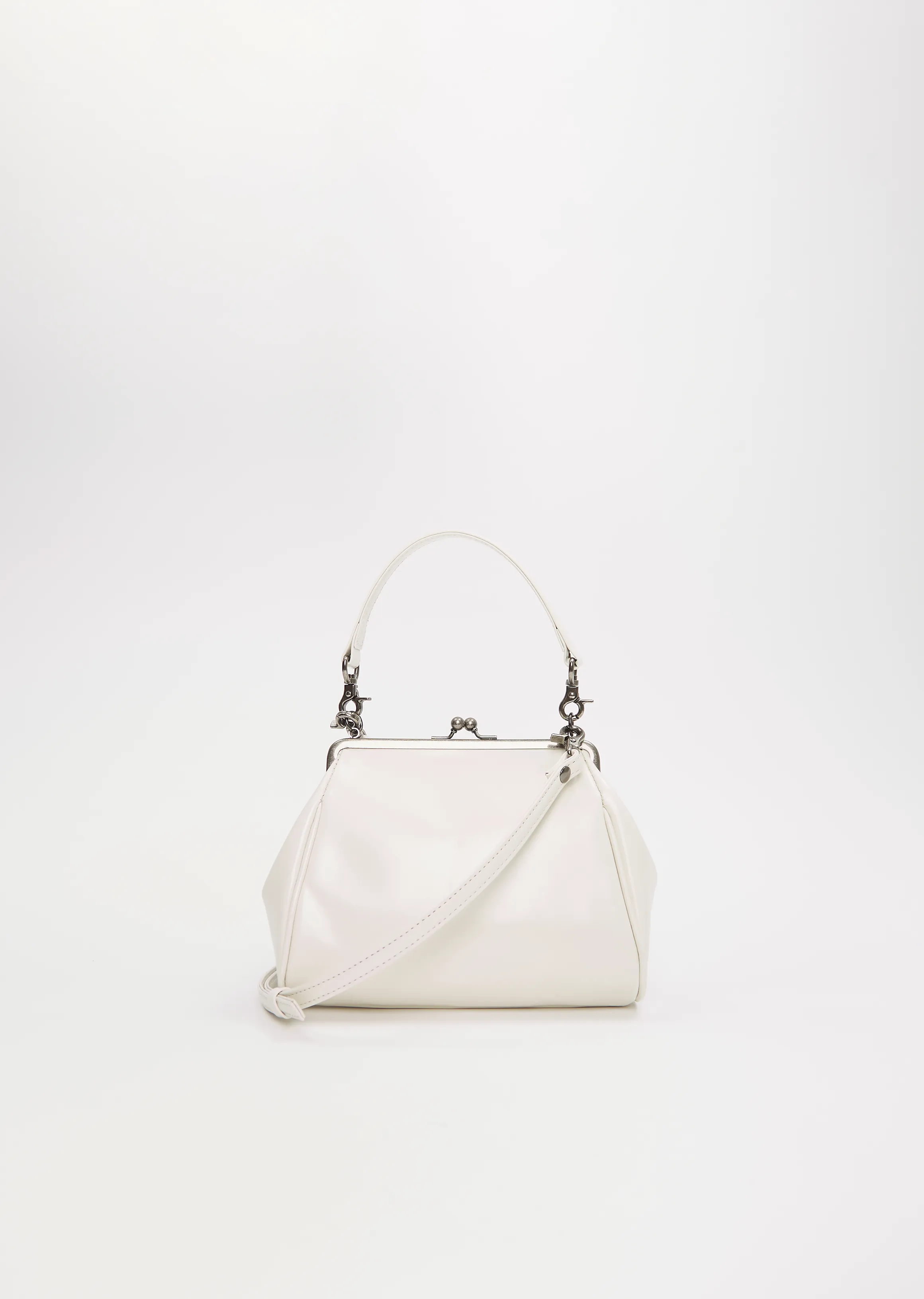 Leather Metal Clasp Shoulder Bag sold by La Garconne