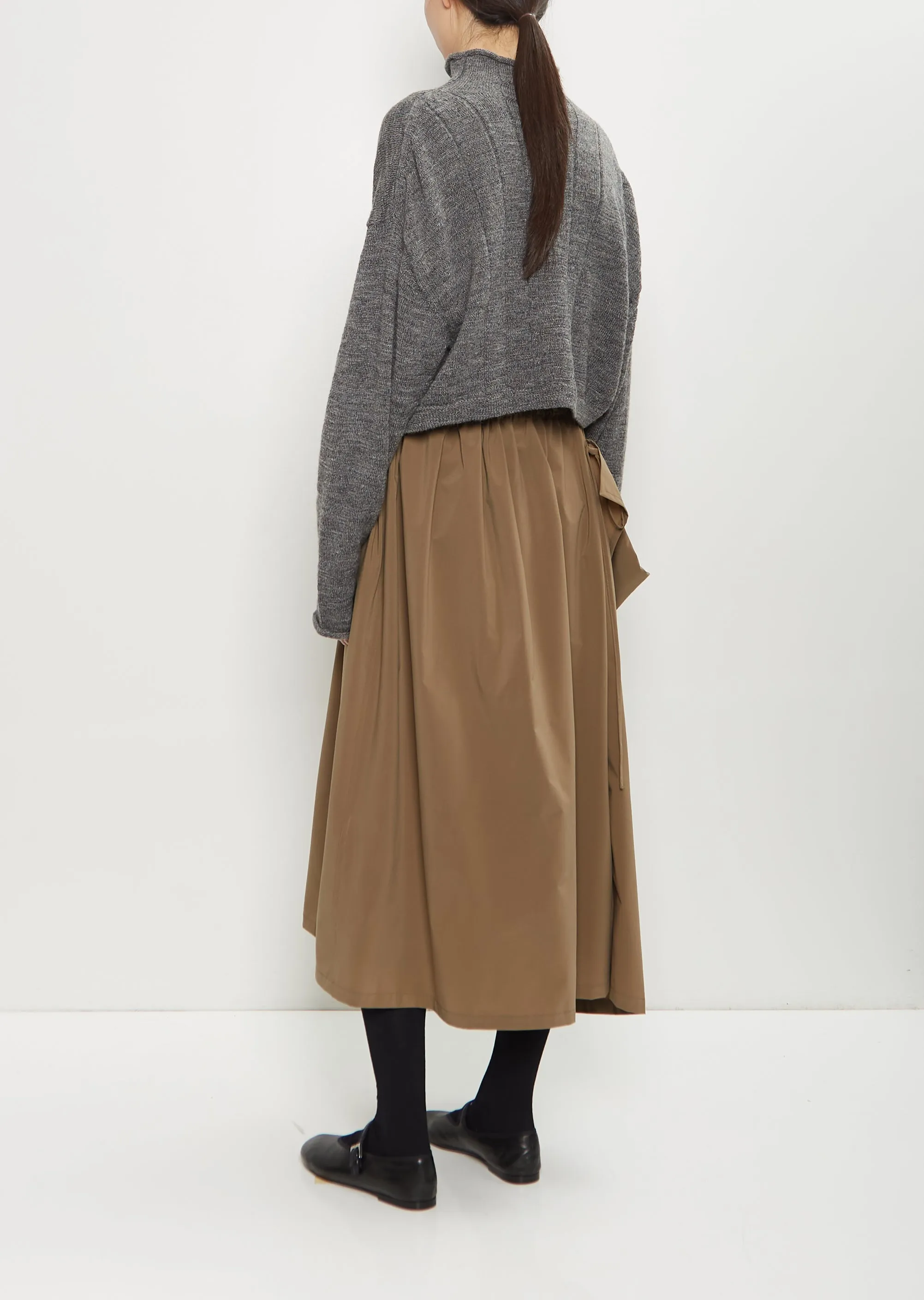 Twill Asymmetric Gathered Skirt sold by La Garconne product image thumbnail 3