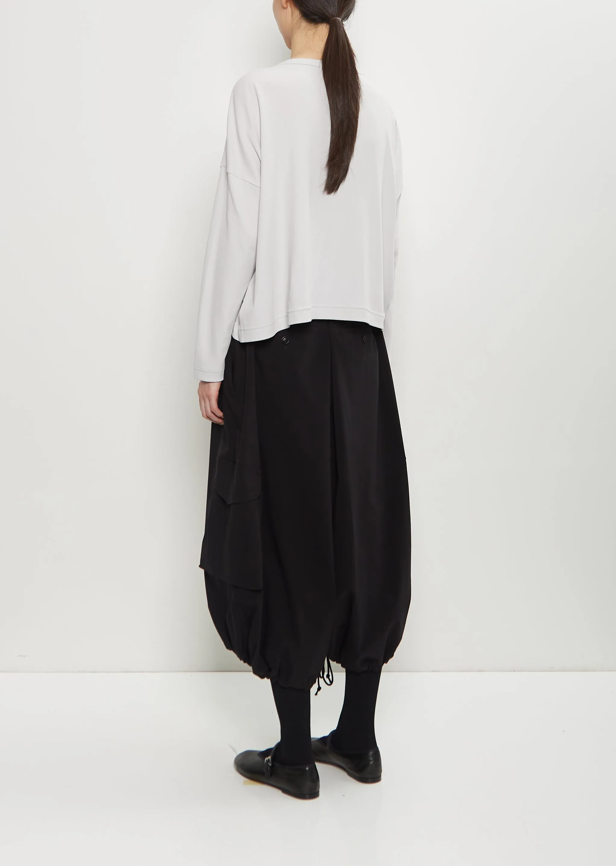 Twill Cropped String Pant sold by La Garconne product image thumbnail 3