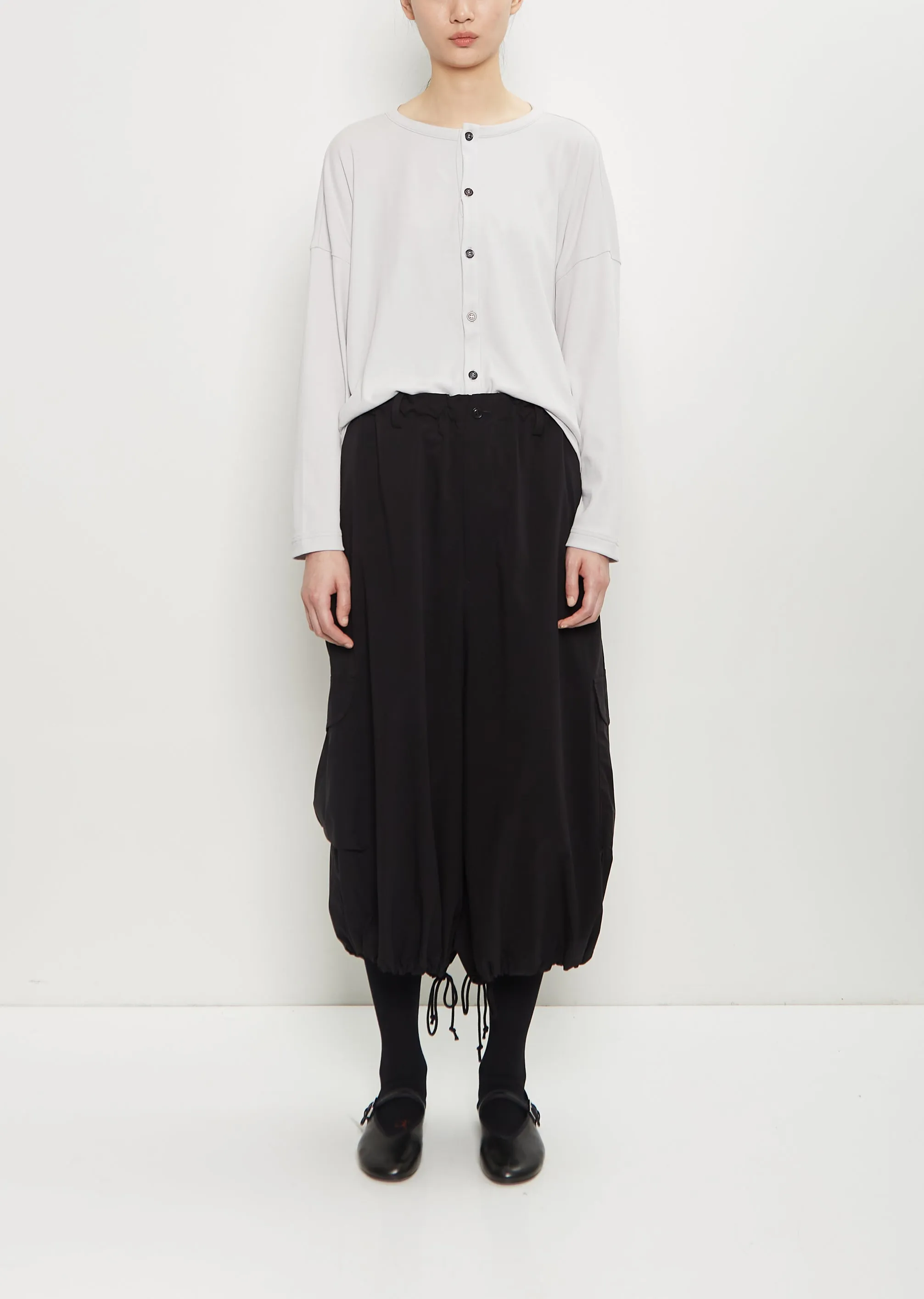 Twill Cropped String Pant sold by La Garconne