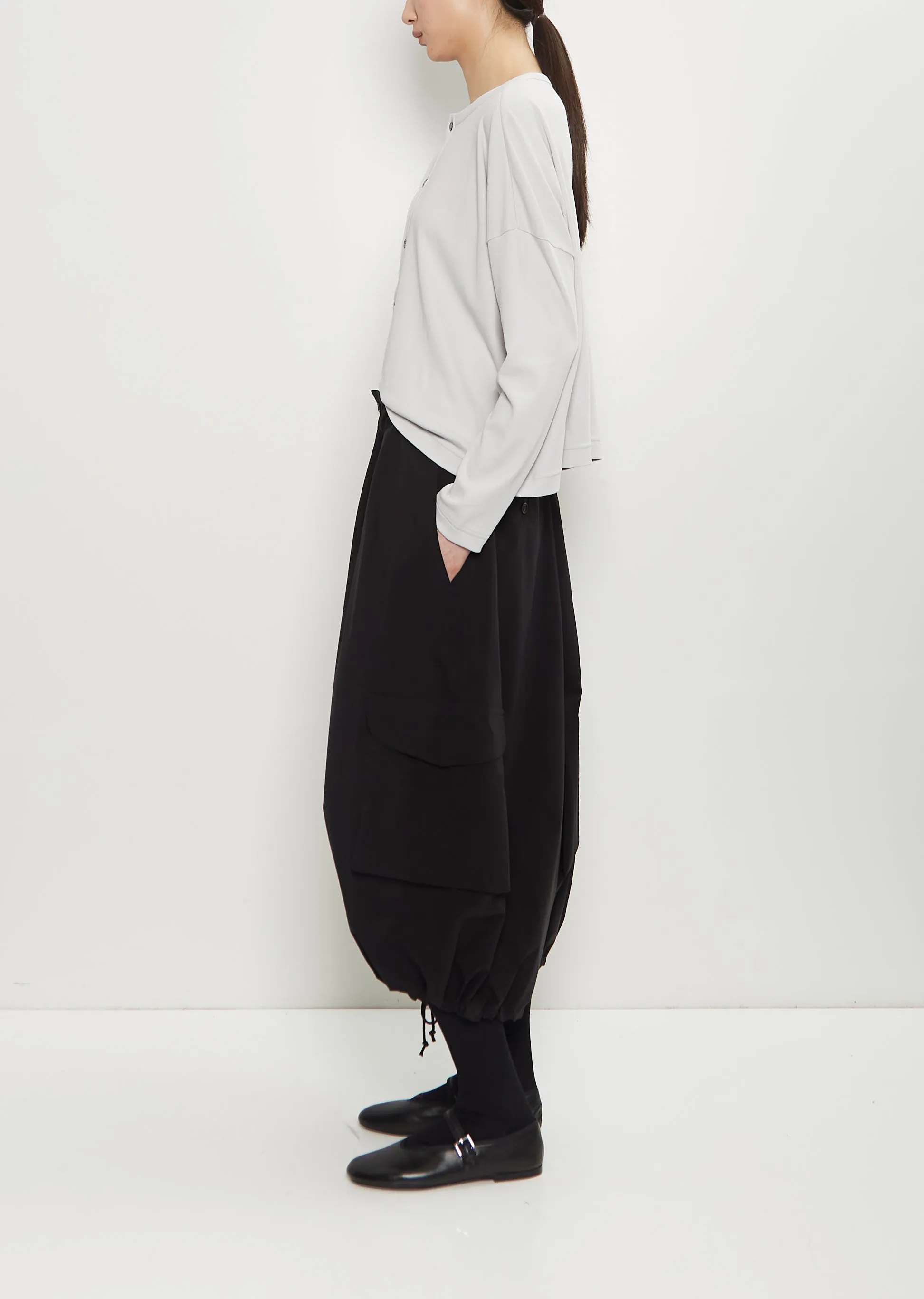 Twill Cropped String Pant sold by La Garconne product image thumbnail 2