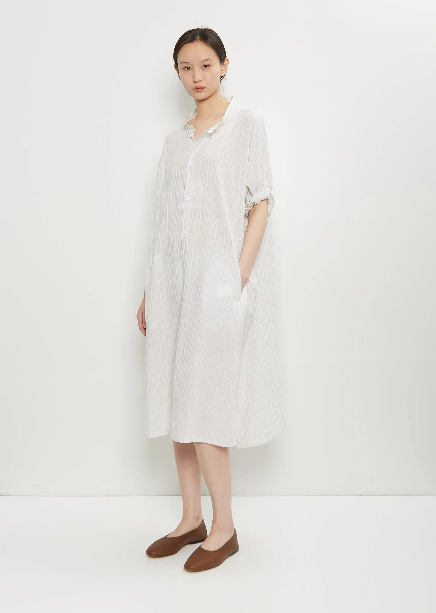 Cotton Rolled-Up Sleeve Dress sold by La Garconne product image thumbnail 4