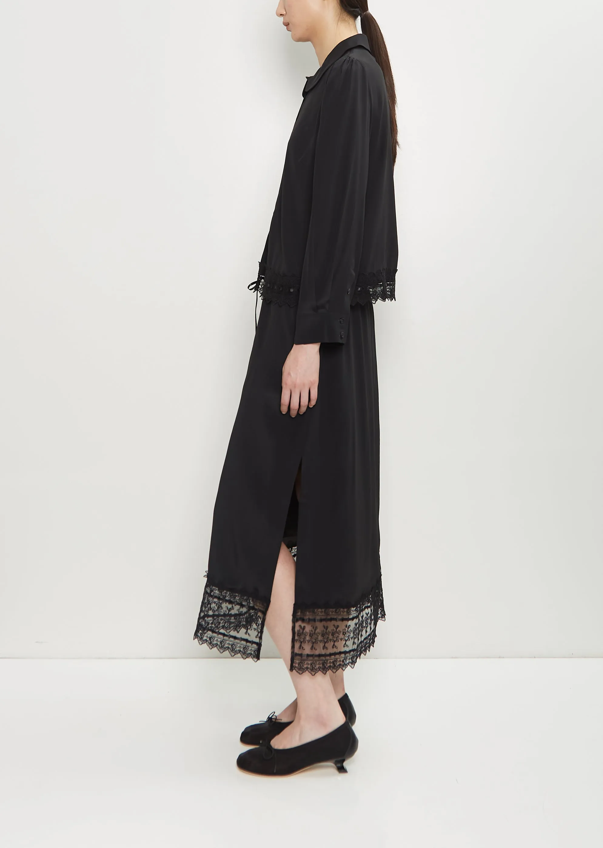 Ribbon Lace Trim Easy Skirt sold by La Garconne product image thumbnail 2