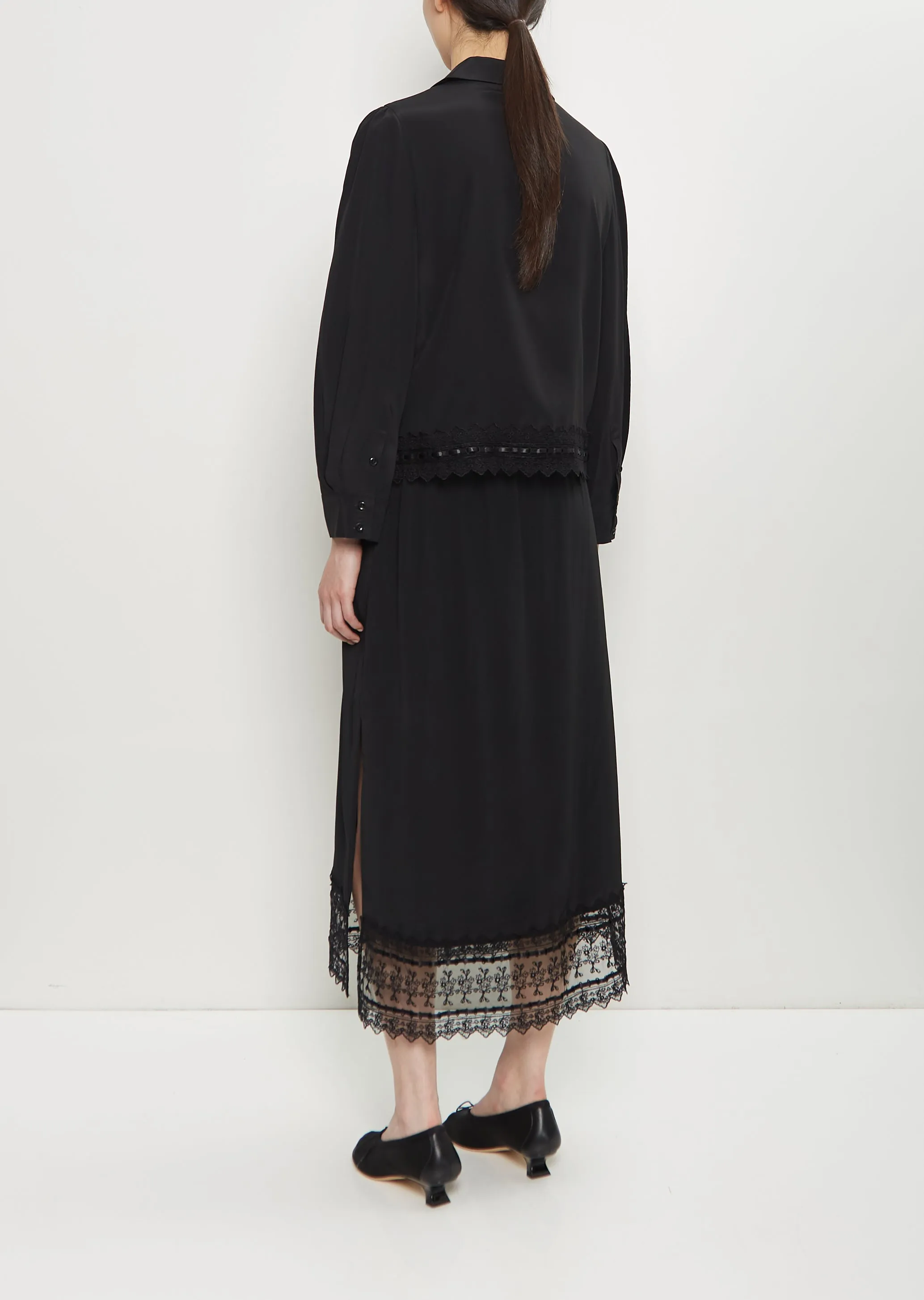 Ribbon Lace Trim Easy Skirt sold by La Garconne product image thumbnail 3