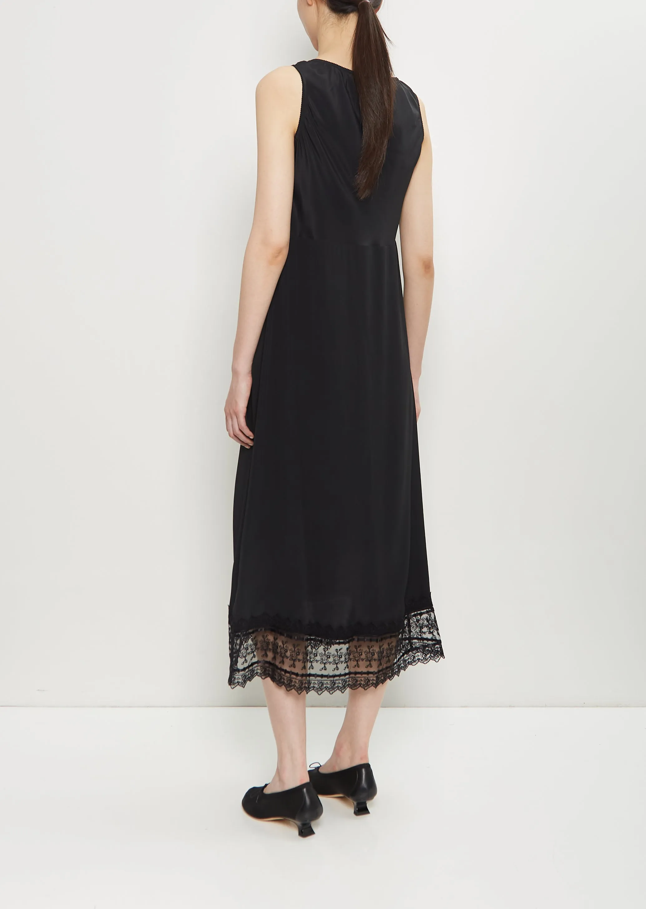 Satin Lace Trim Slip Dress sold by La Garconne product image thumbnail 3