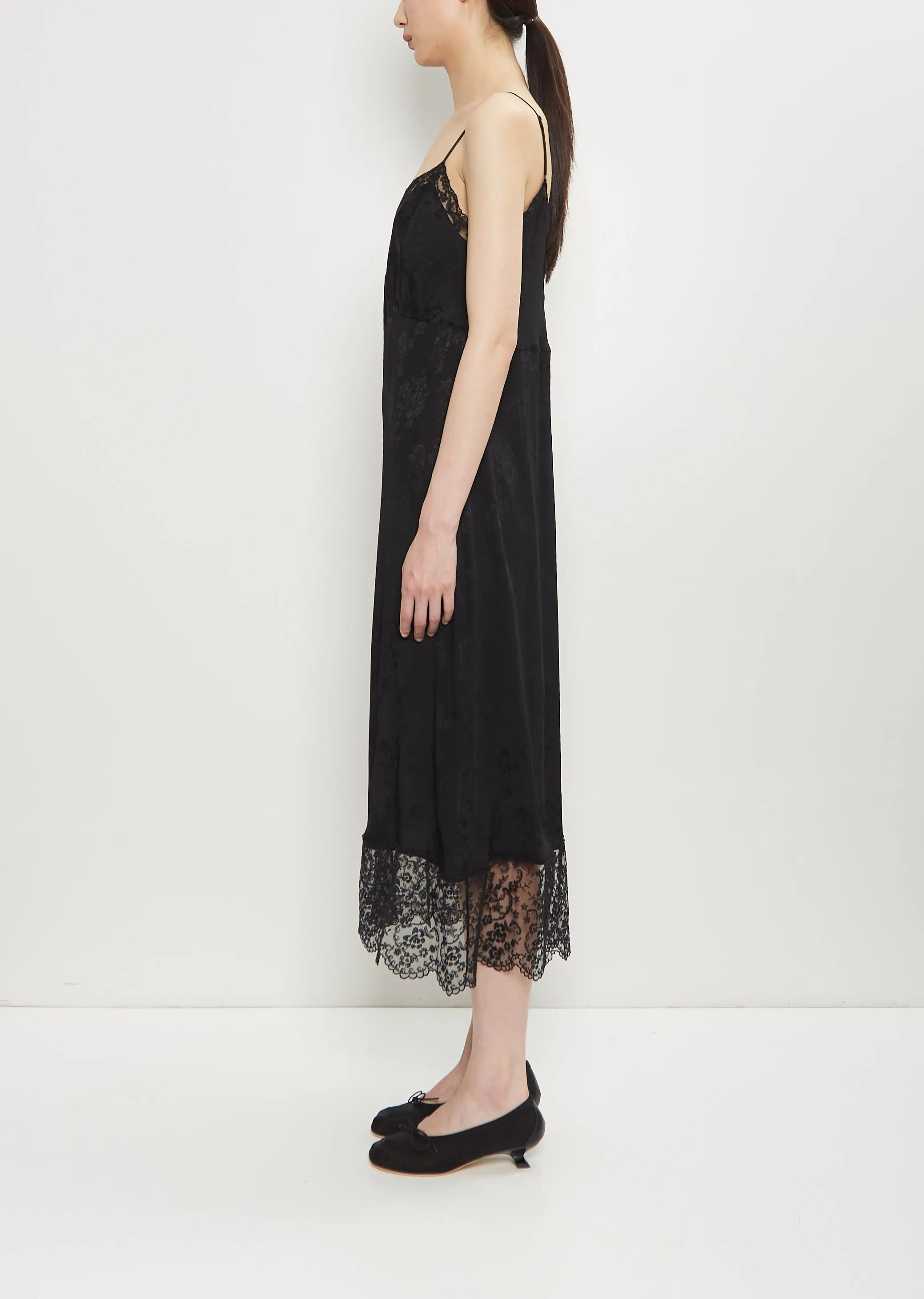 Brocade Lace Trim Slip Dress sold by La Garconne product image thumbnail 2