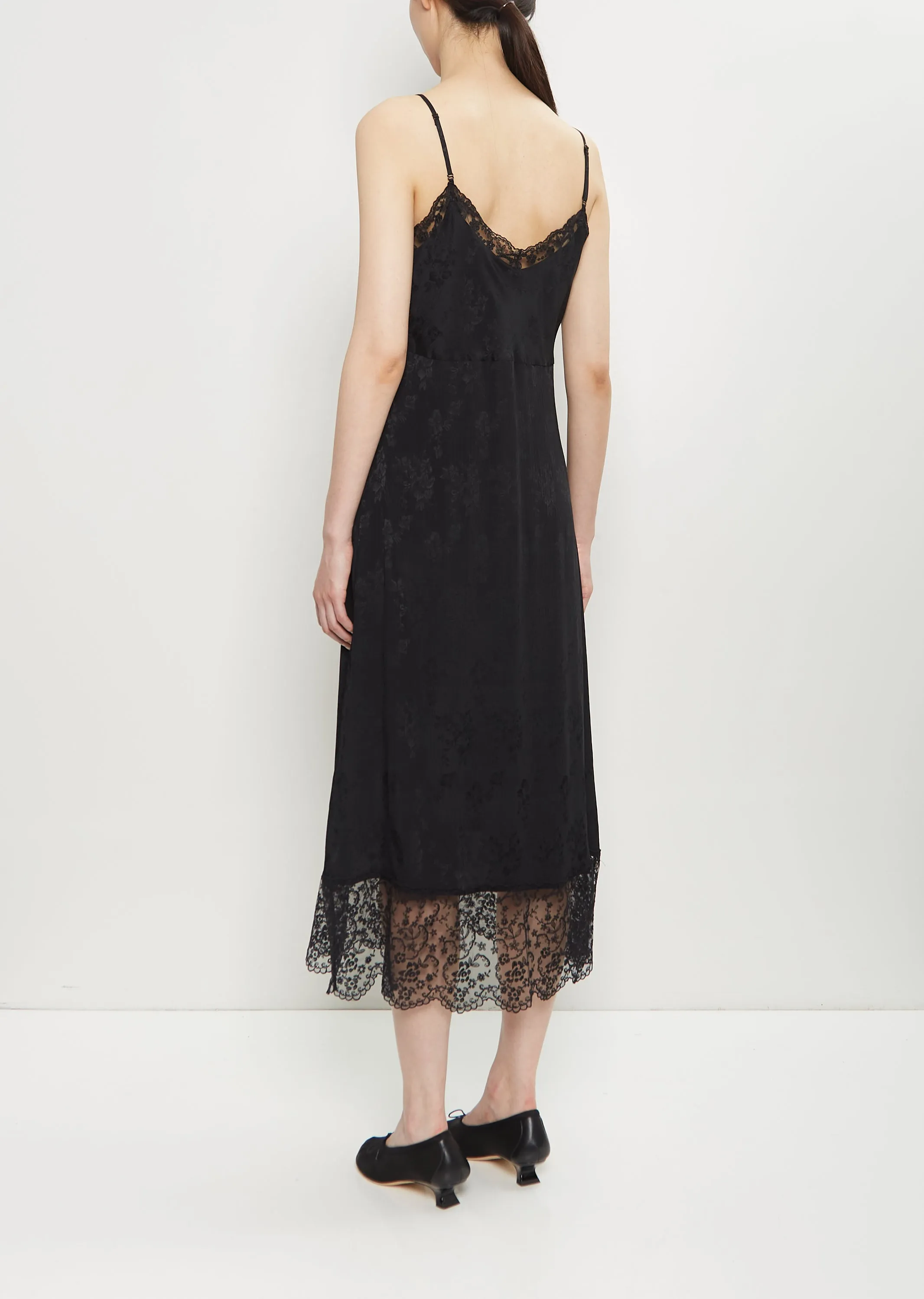 Brocade Lace Trim Slip Dress sold by La Garconne product image thumbnail 4