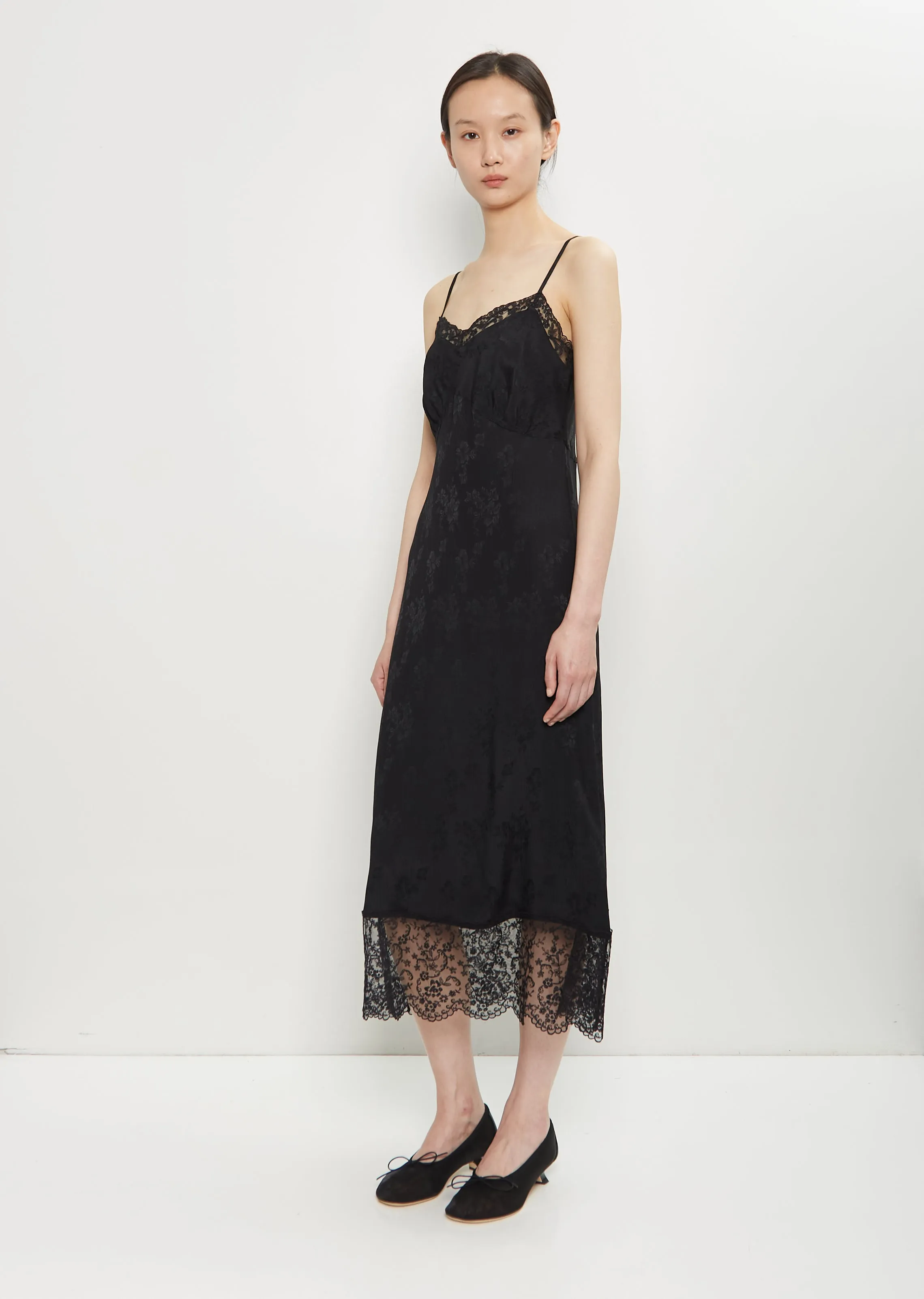 Brocade Lace Trim Slip Dress sold by La Garconne product image thumbnail 3