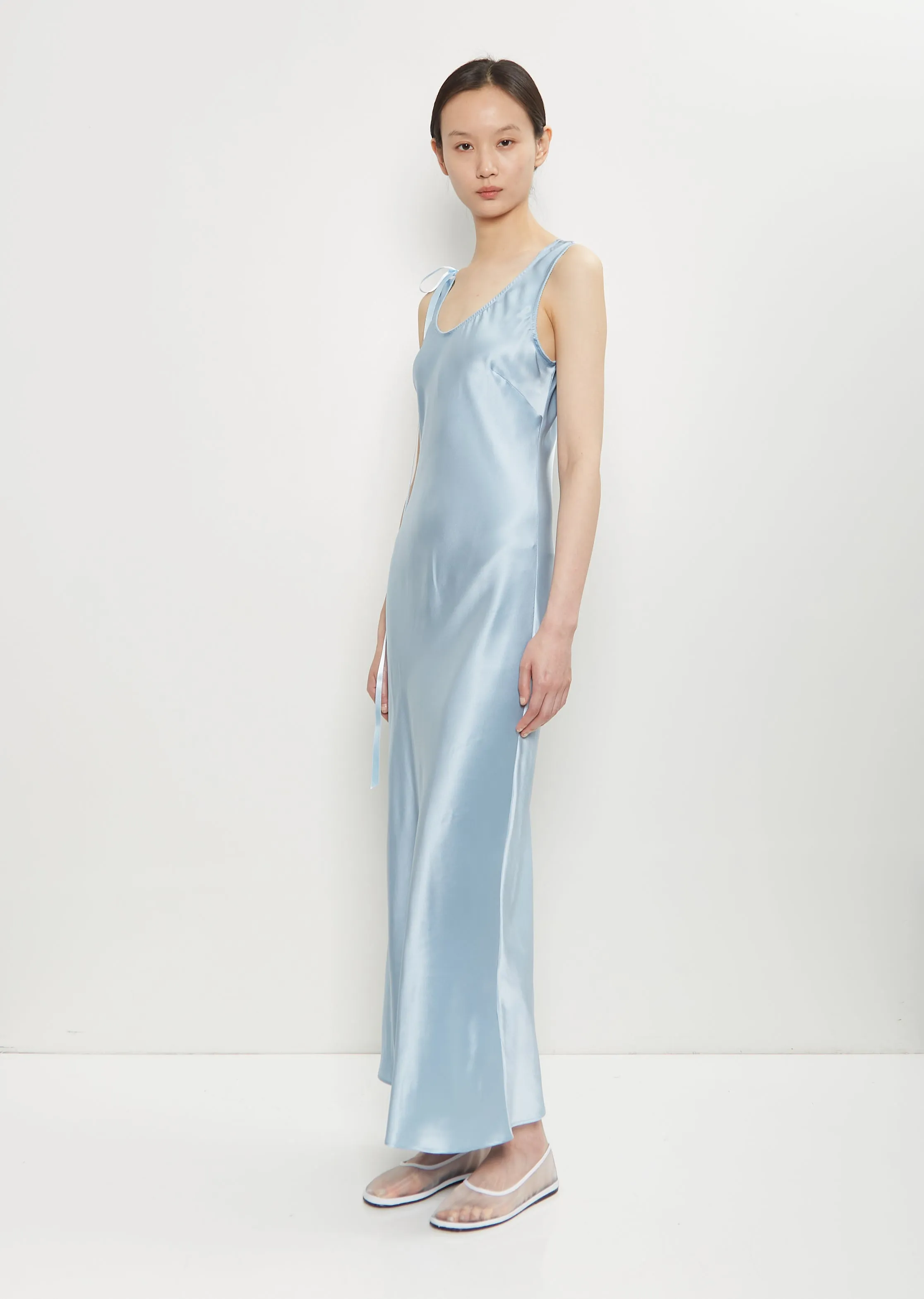 Silk Bow Detail Camisole Dress sold by La Garconne product image thumbnail 4