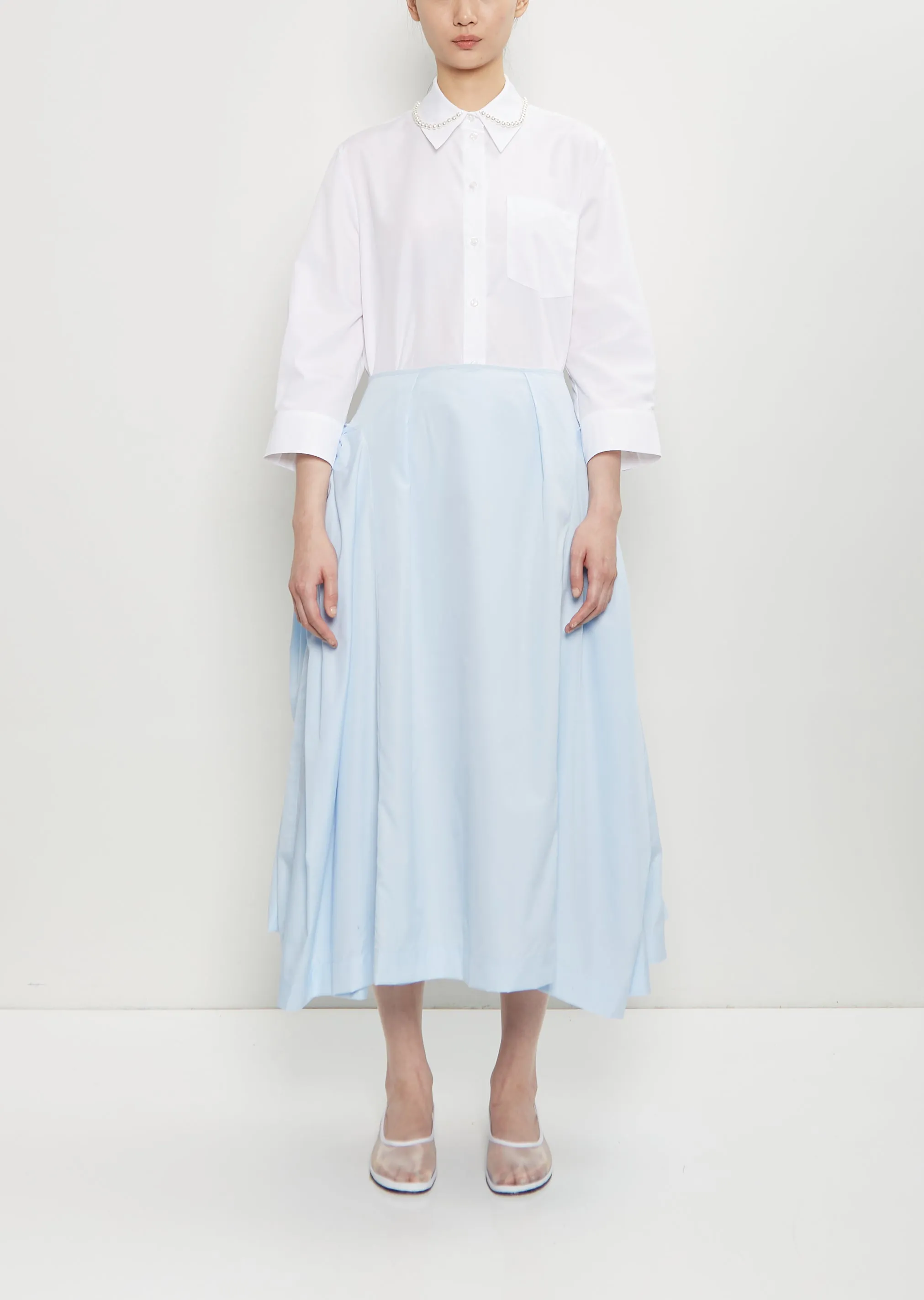 Cotton Bow Hip Detail Skirt sold by La Garconne