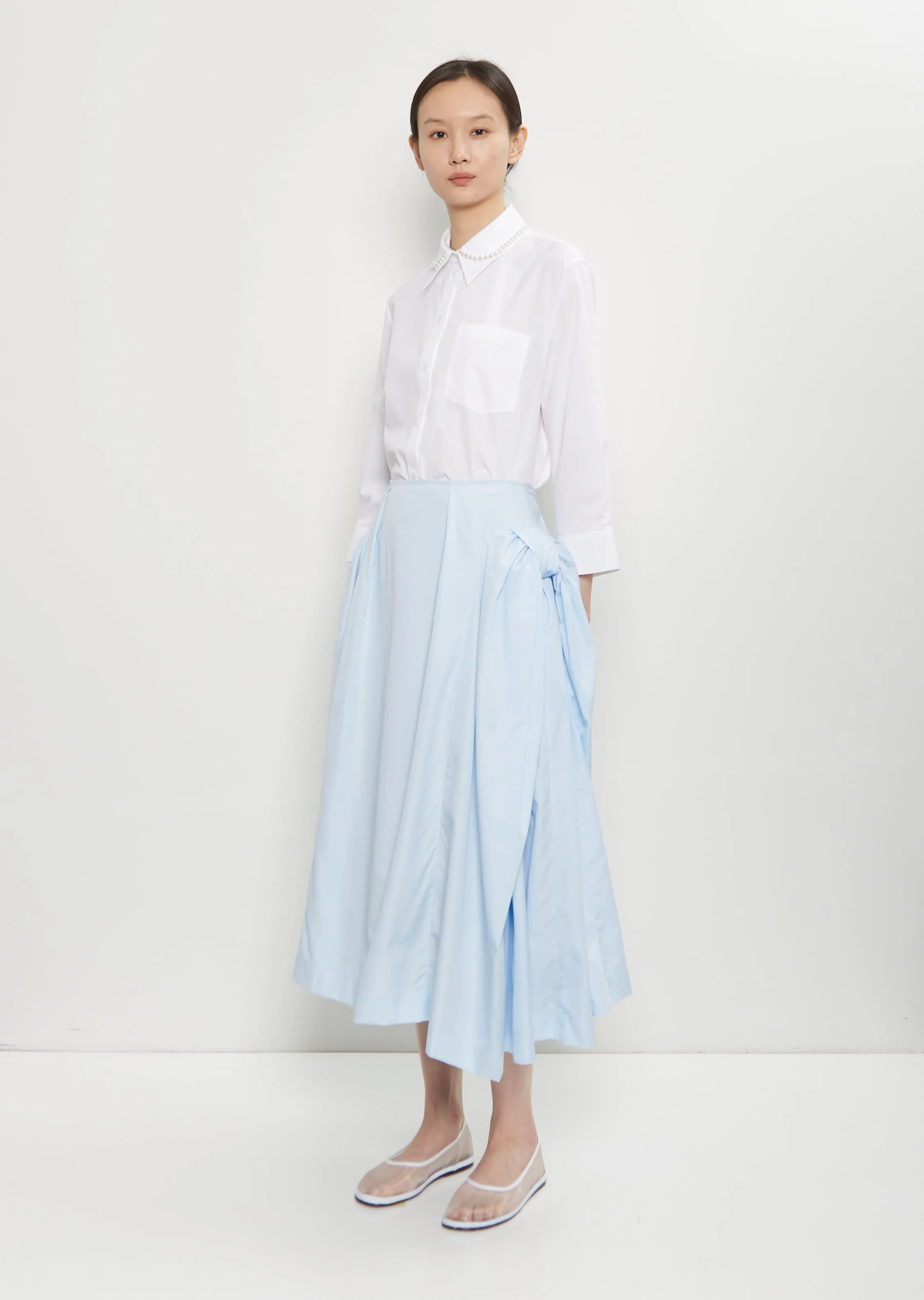 Cotton Bow Hip Detail Skirt sold by La Garconne product image thumbnail 4