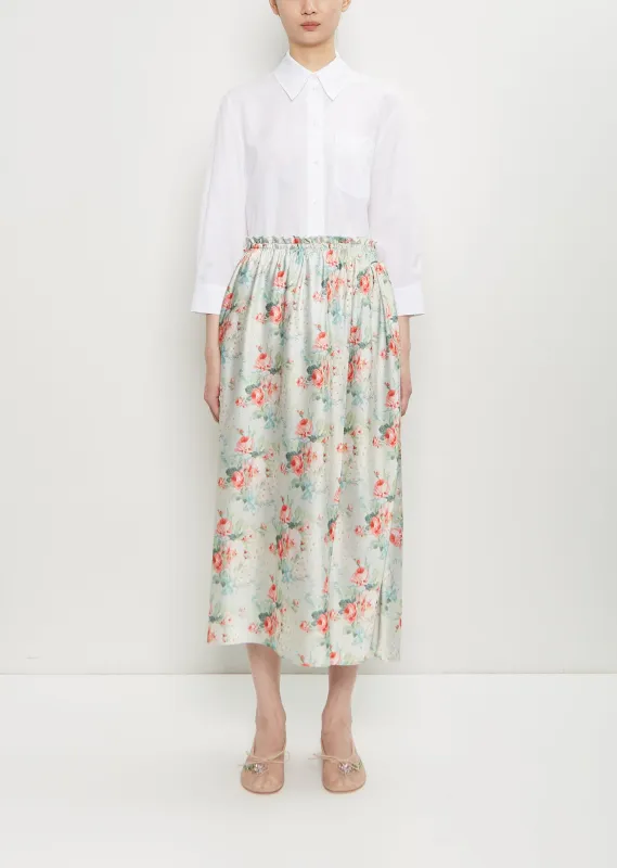 Satin Hip Detail Easy Skirt sold by La Garconne