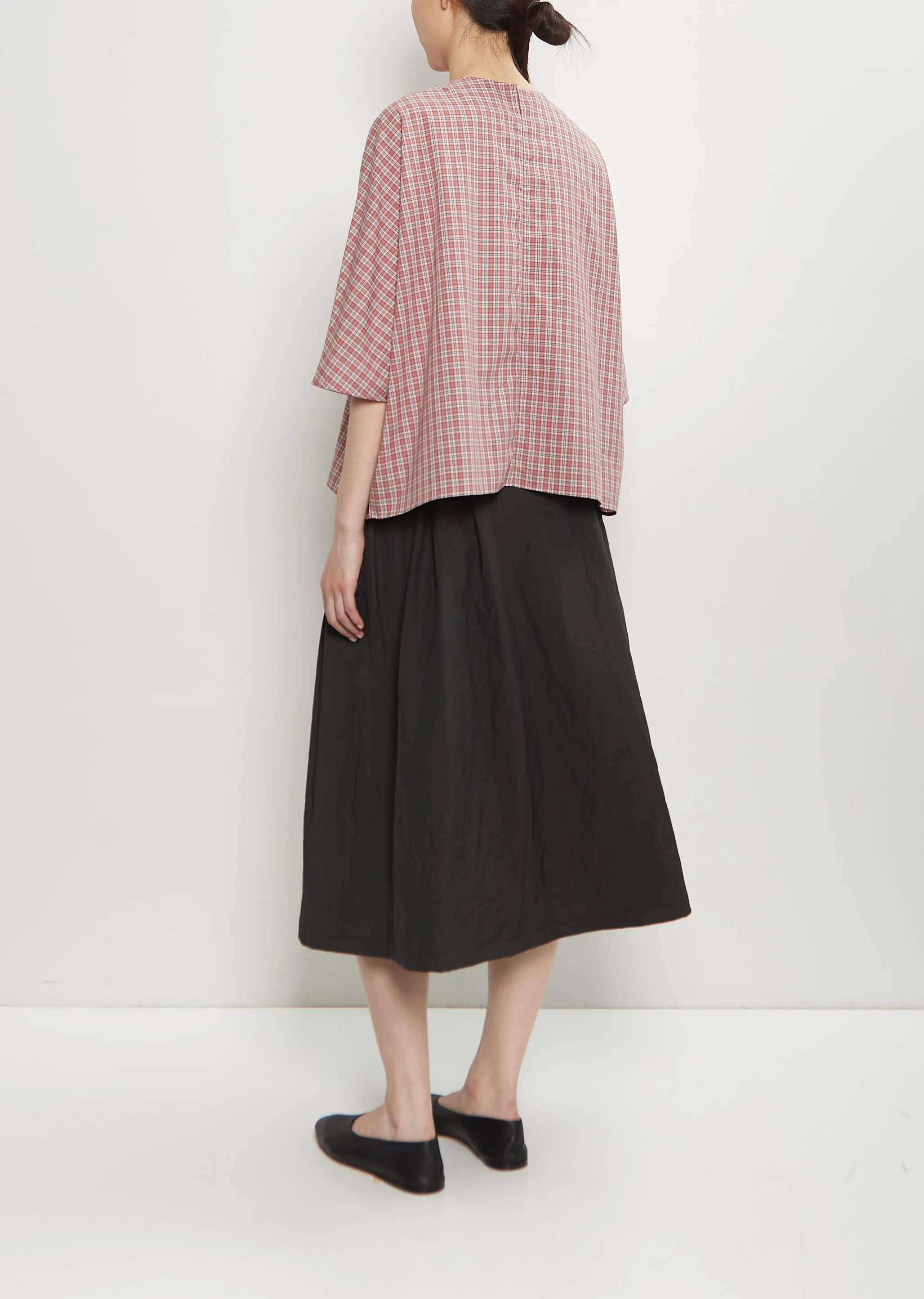 Cotton Plaid Boxy Top sold by La Garconne product image thumbnail 3