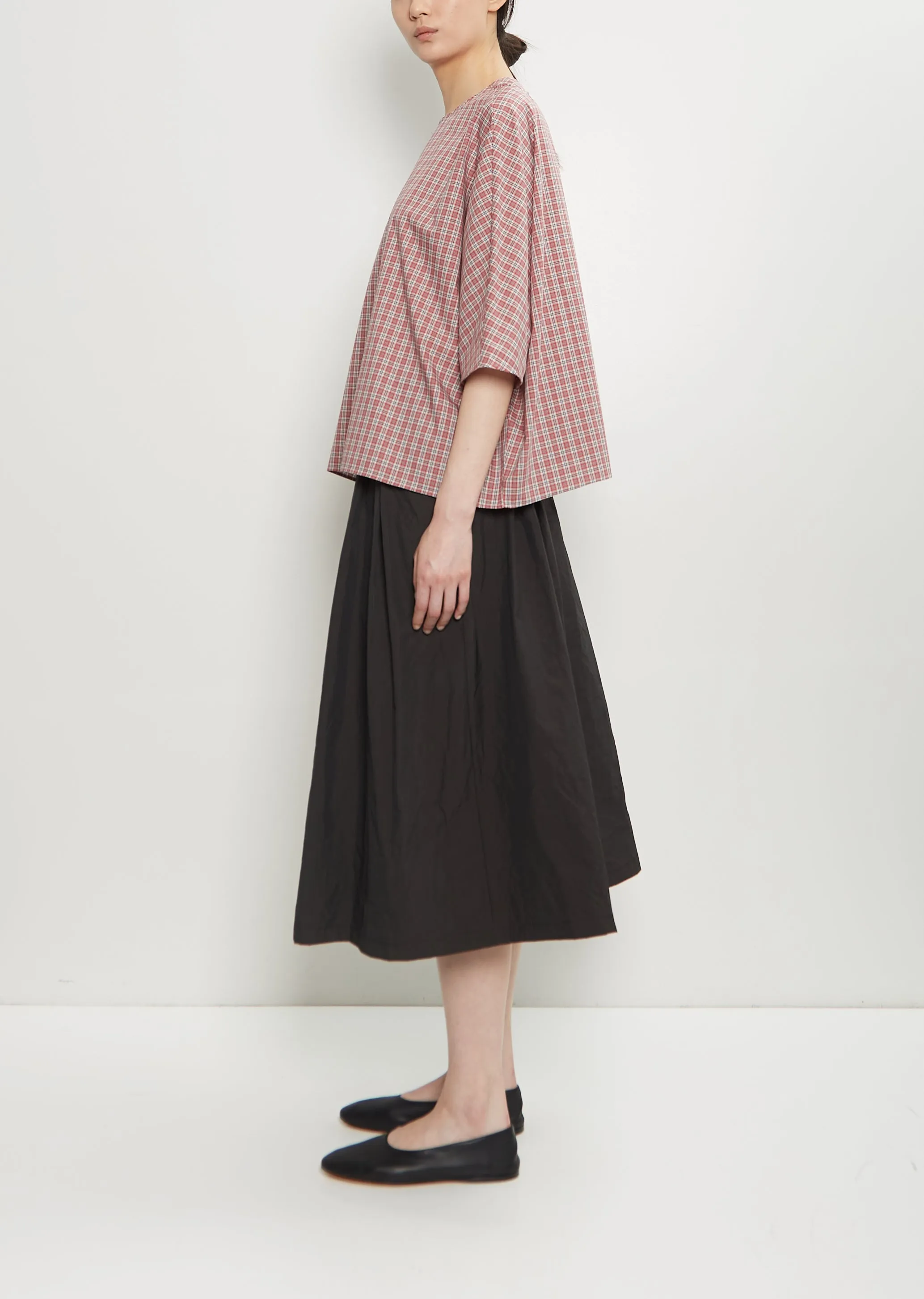 Cotton Plaid Boxy Top sold by La Garconne product image thumbnail 2